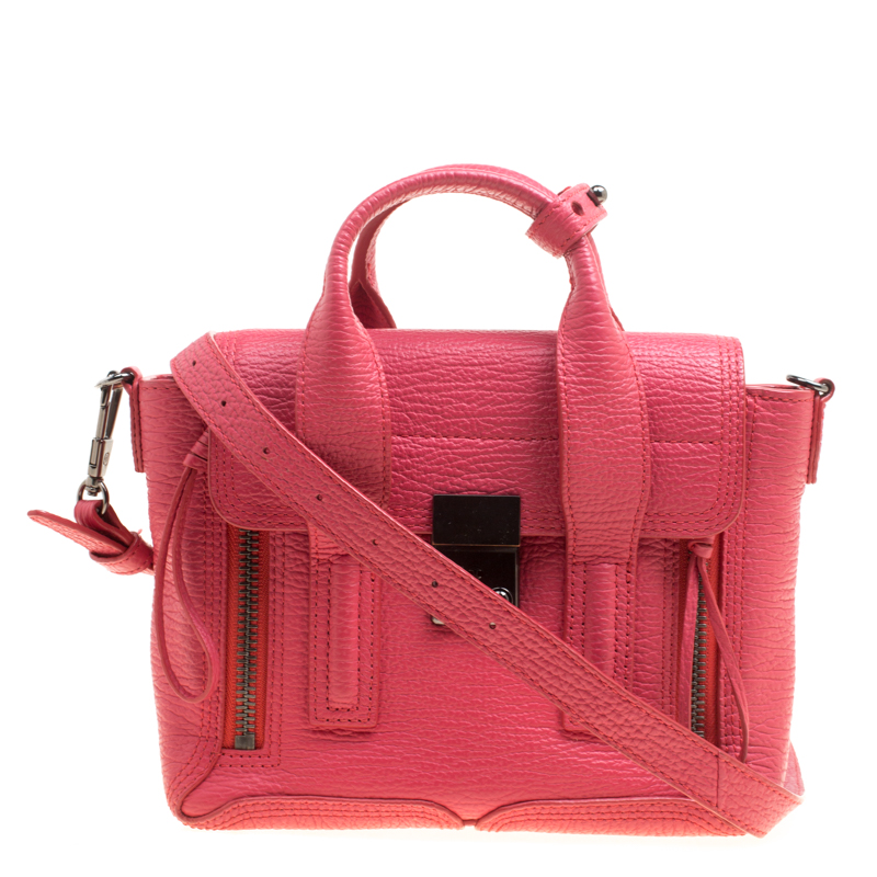 مملوكة مسبقًا 3.1 Phillip Lim Coral Pink Leather Mini Pashli Top Handle Shoulder Bag