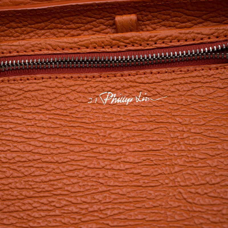 Pre Owned 3.1 Phillip Lim Orange Leather Mini Pashli Top Handle Bag