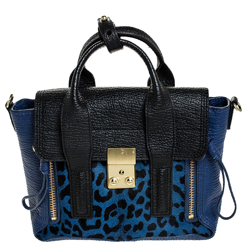 مملوكة مسبقًا 3.1 Phillip Lim Multicolor Leather and Calfhair Mini Pashli Top Handle Bag