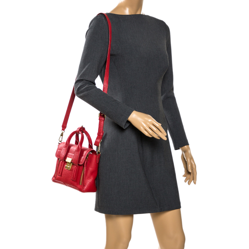 

3.1 Phillip Lim Red Leather Mini Pashli Satchel