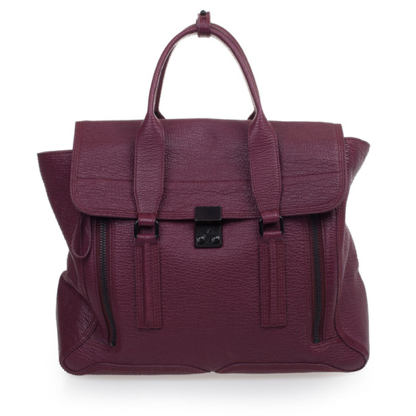 Pre Owned 3.1 Phillip Lim Purple Leather Large Pashli Tote