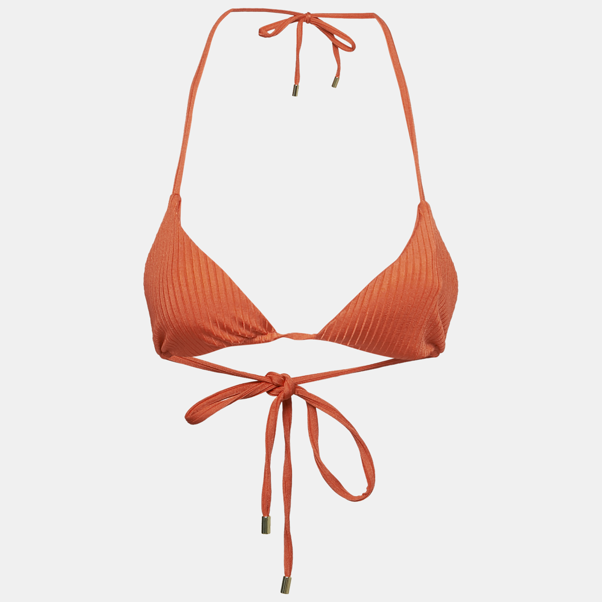 

Monday Swimwear Orange Rib Knit Palma Top M