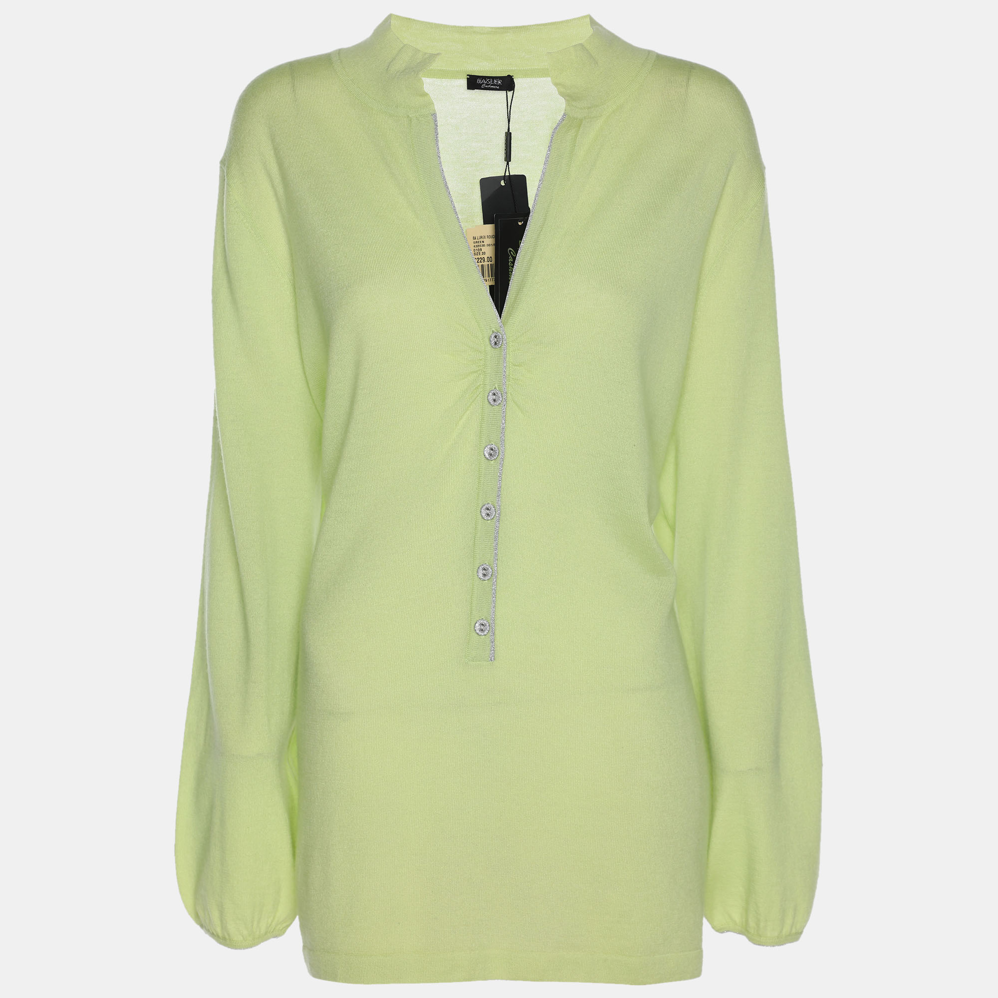 

Basler Green Stretch Knit Long Sleeve Shirt XL