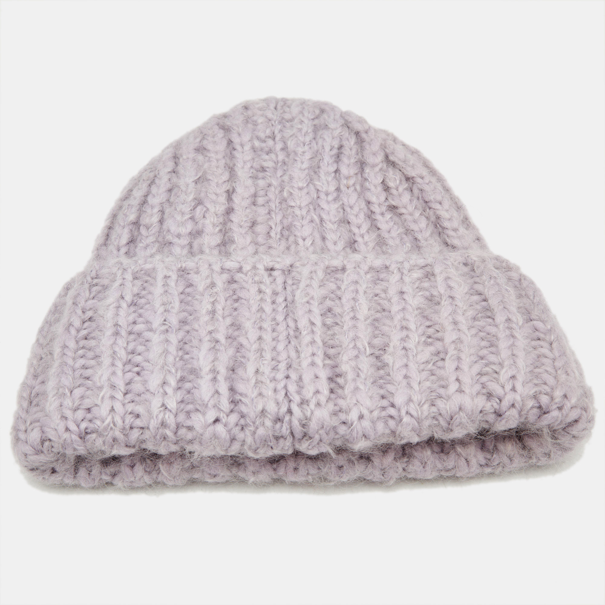 

Acne Studios Lavender Bay Chunky Hat Paw Beanie, Purple