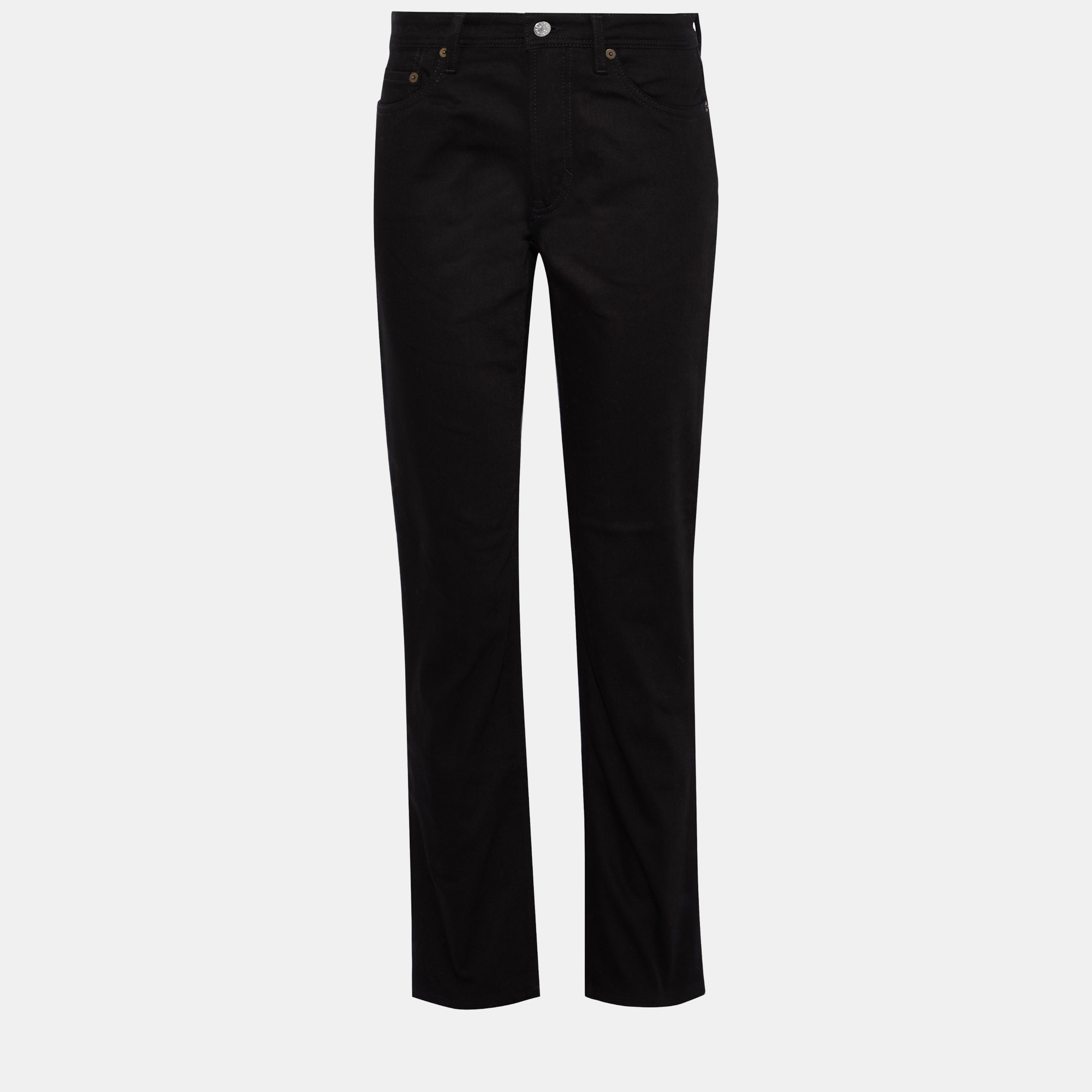 

Acne Studios Cotton Straight Leg Jeans 29W-32L, Black