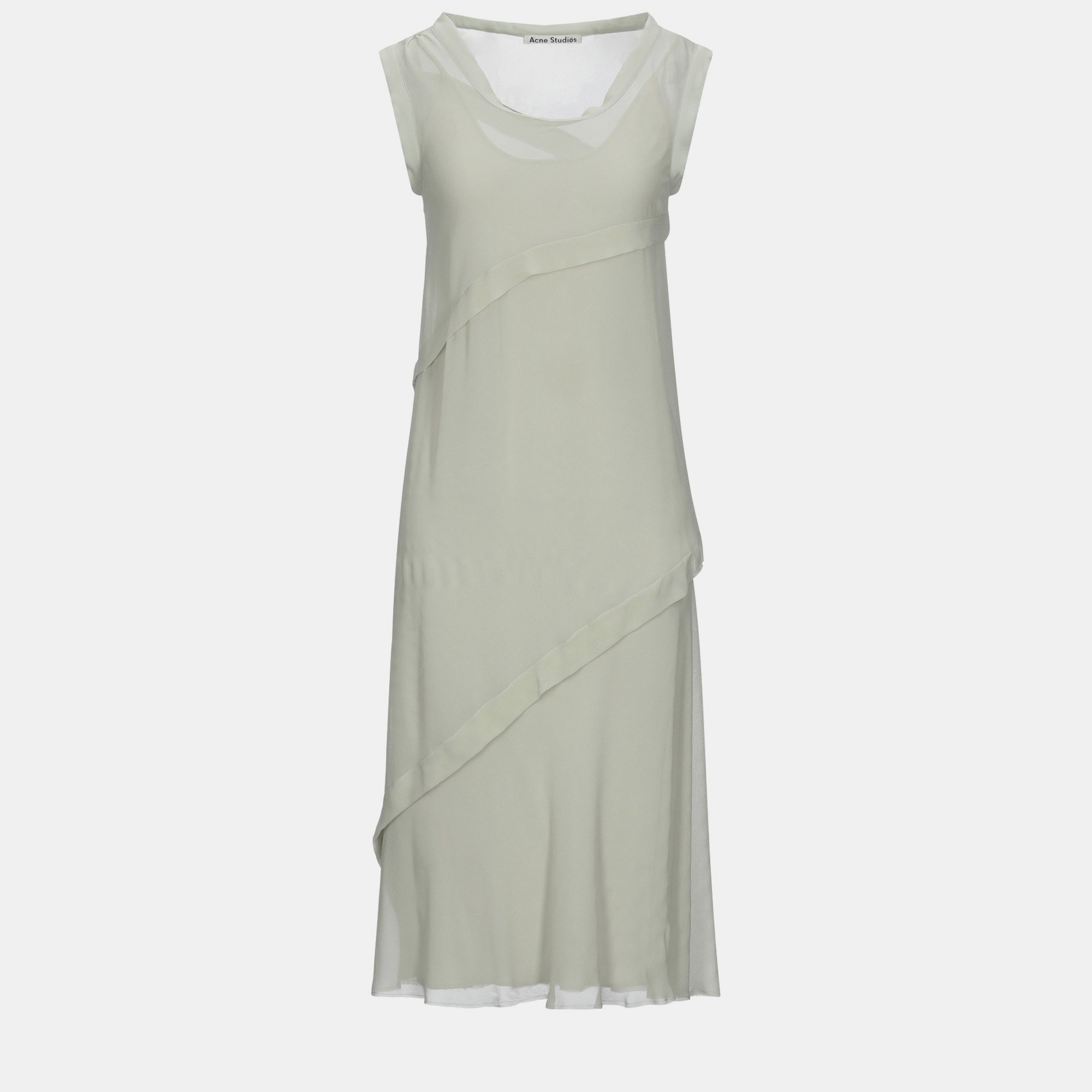 

Acne Studios Polyester Midi Dress 34, Grey