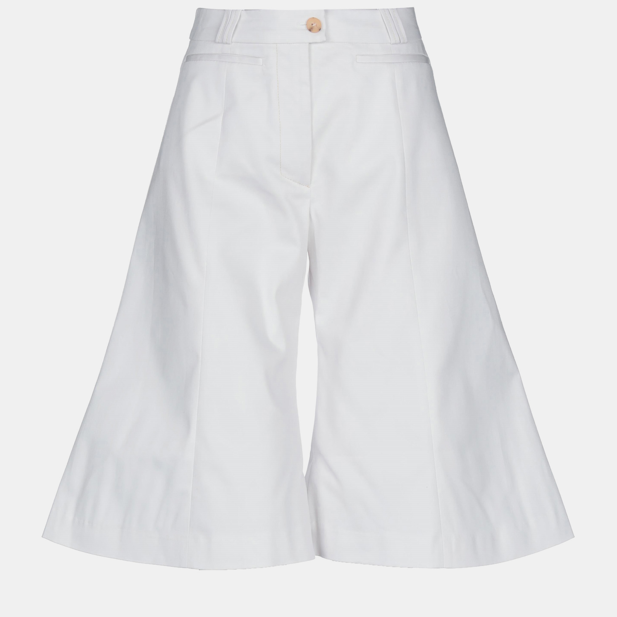 Pre-owned Acne Studios White Cotton Bermuda Shorts Xs (eu 34)