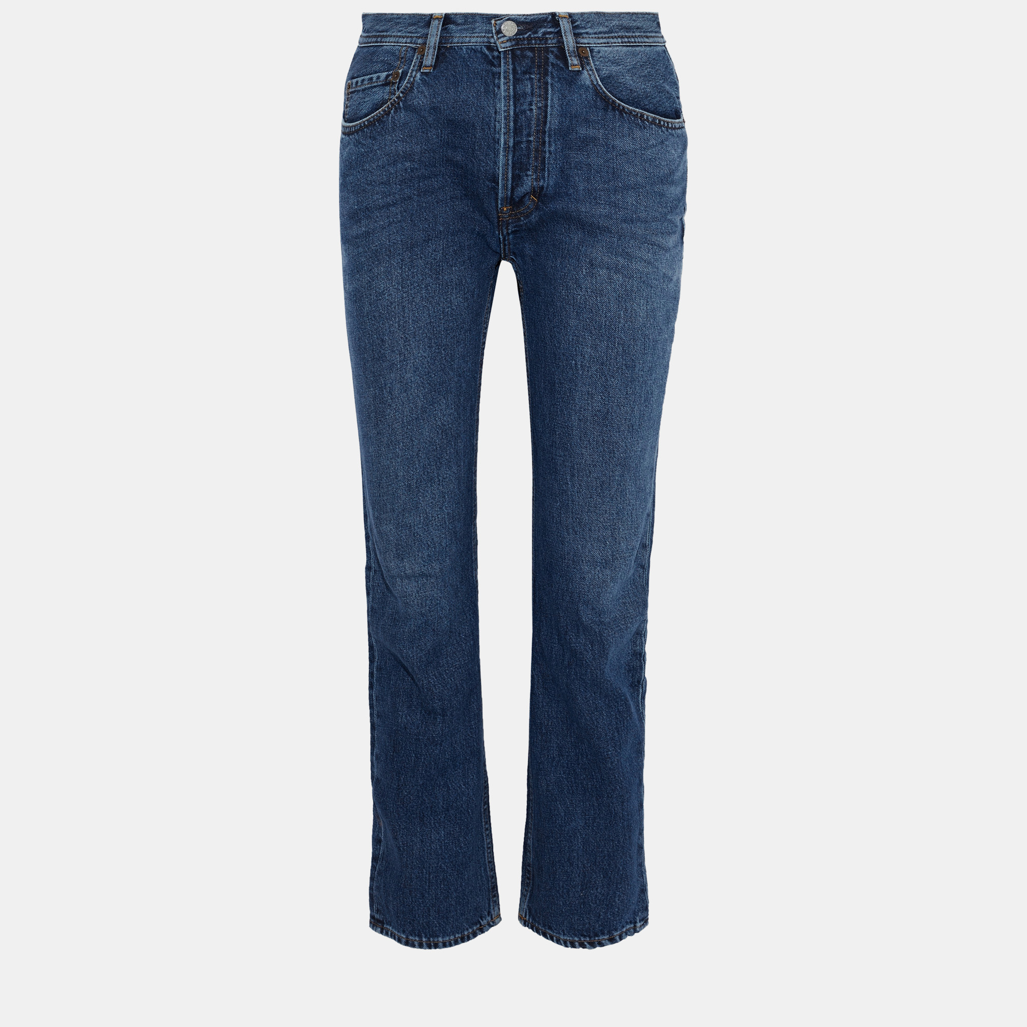 

Acne Studios Cotton Straight Leg Jeans 25W-32L, Blue