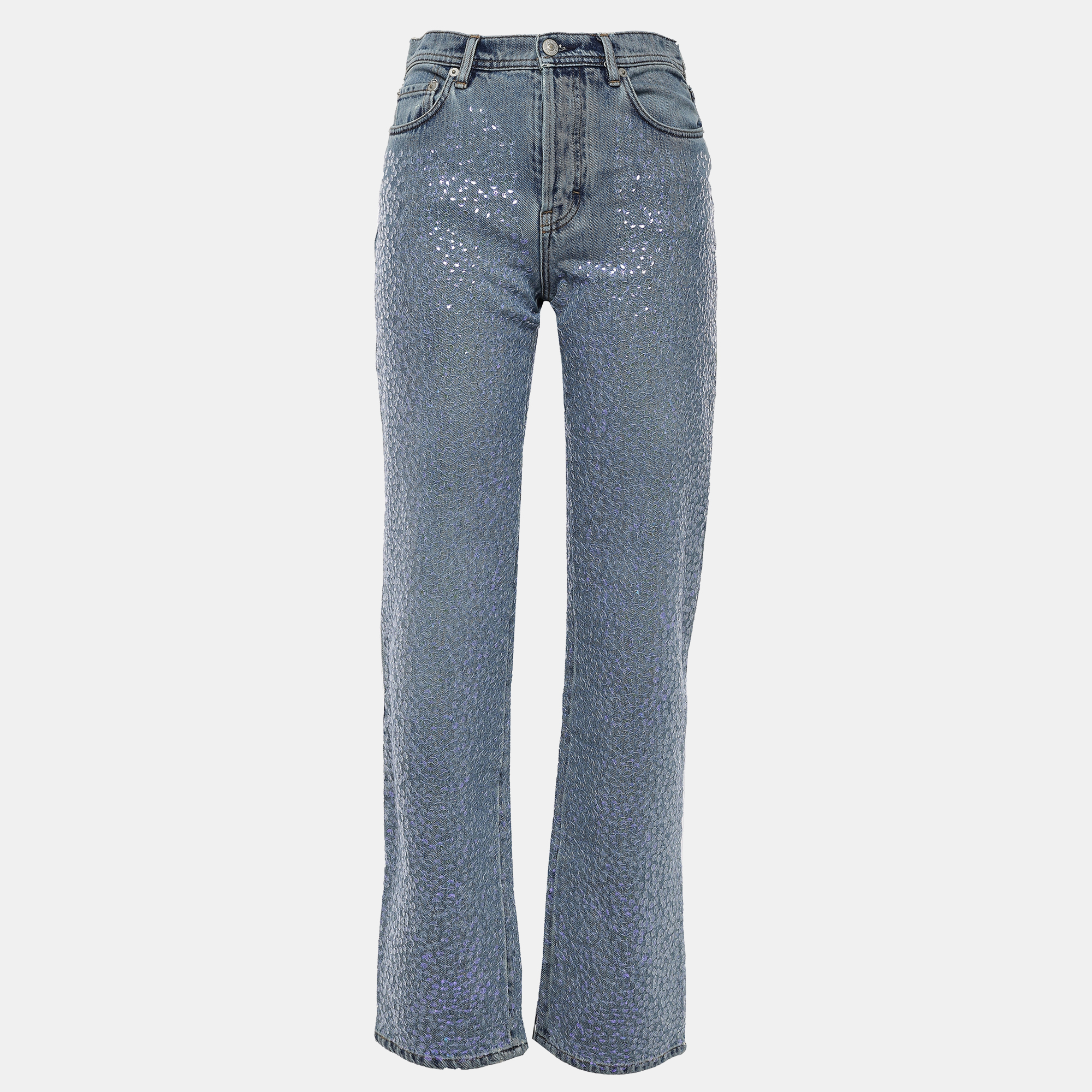 Pre-owned Acne Studios Cotton Jeans 32 In Blue