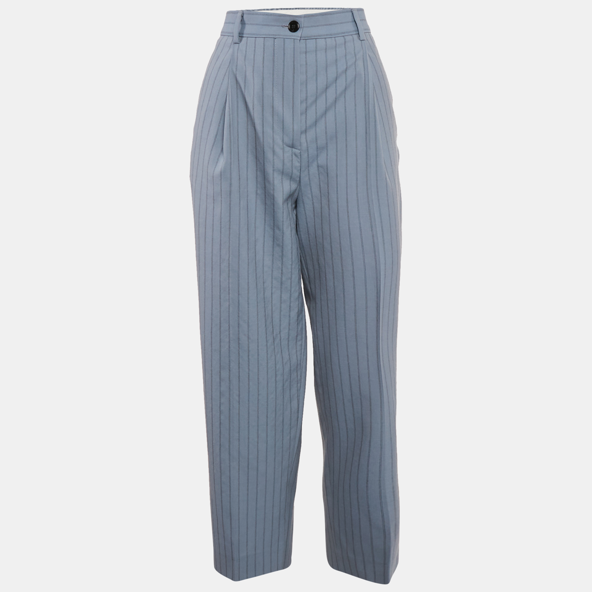 

Acne Studios Blue Pinstripe Wool Formal Trousers S