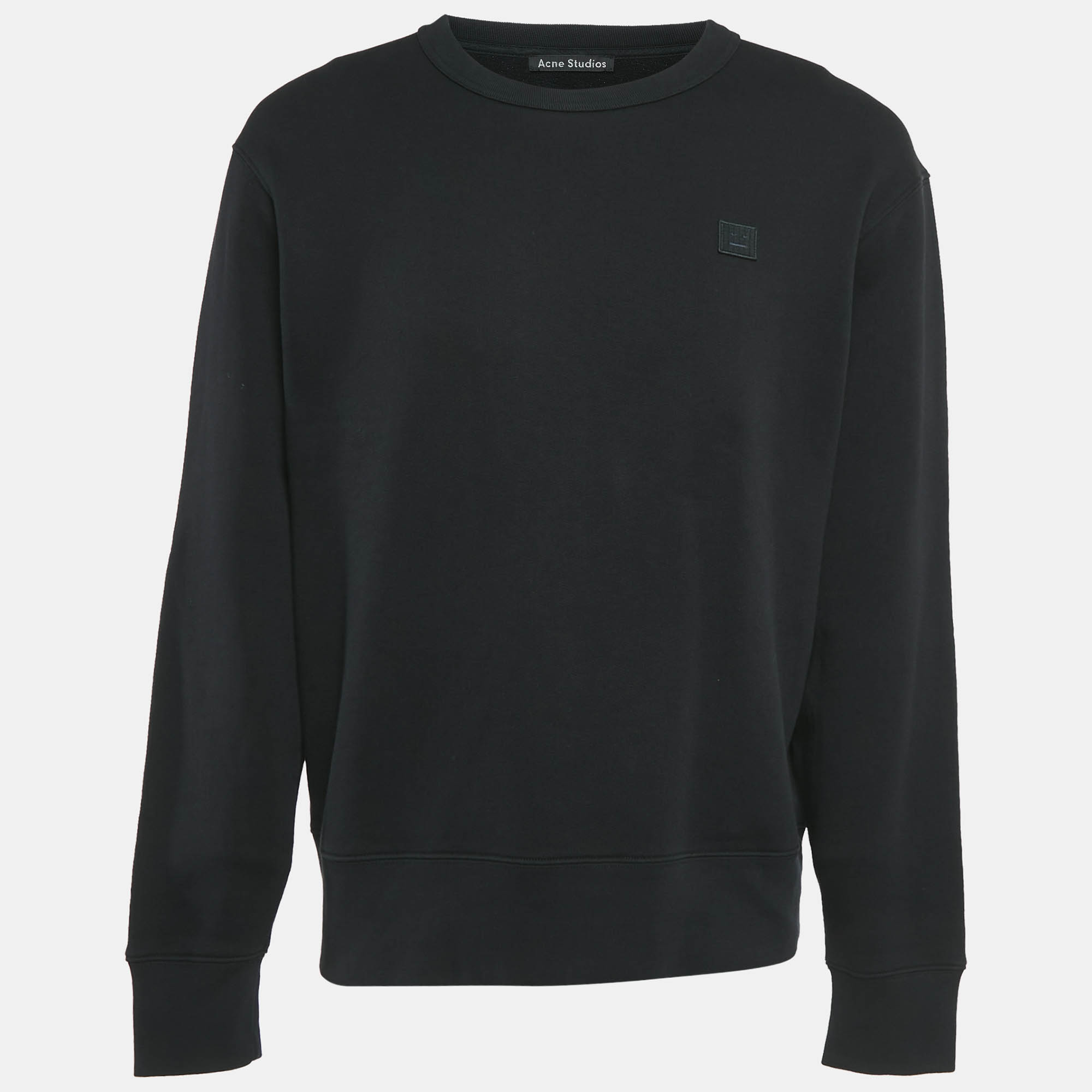 

Acne Studios Black Cotton Fairview Face Sweatshirt M