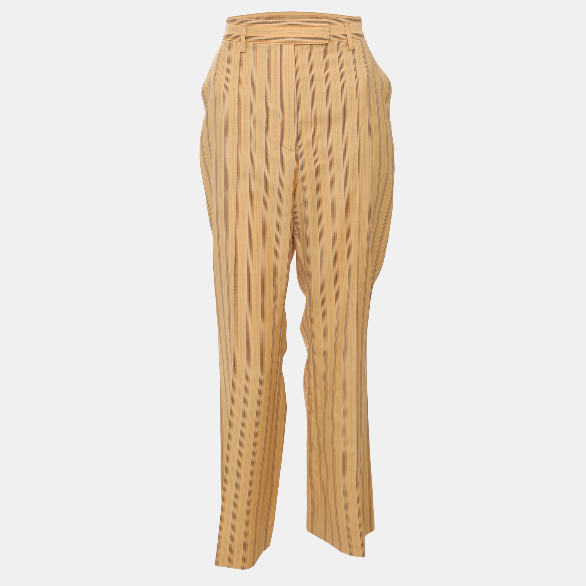 

Acne Studios Stripe Wool Wide Leg Pants M, Tan