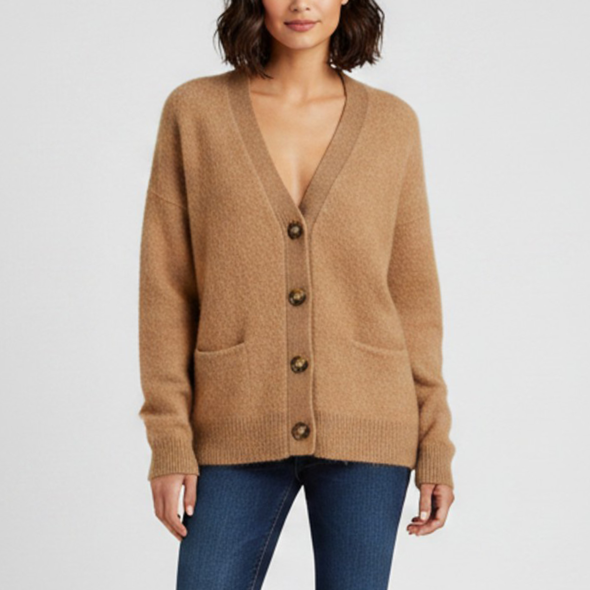 

Acne Studios Brown Rib Knit Cardigan