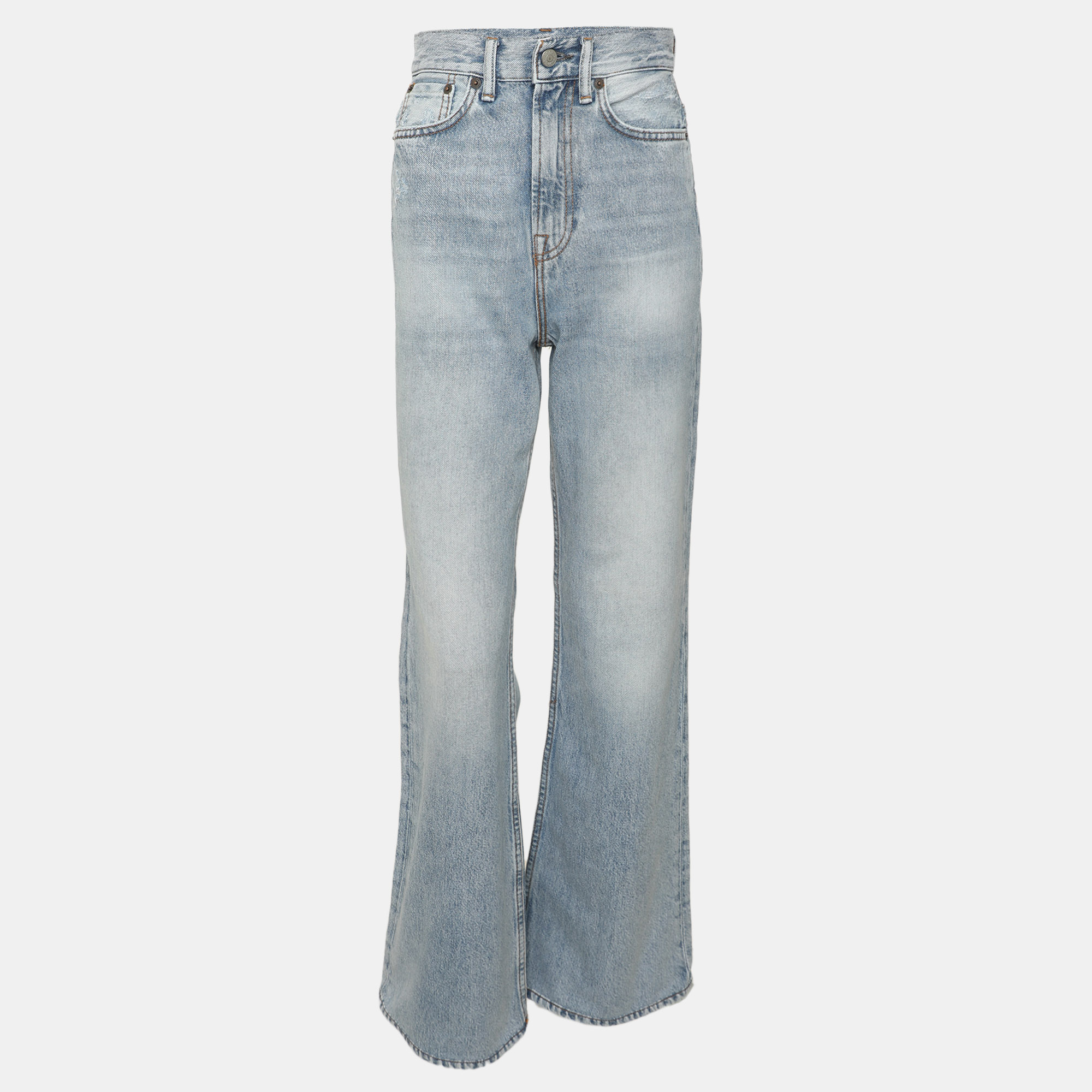 

Acne Blue Wash Denim Wide Leg Jeans XS