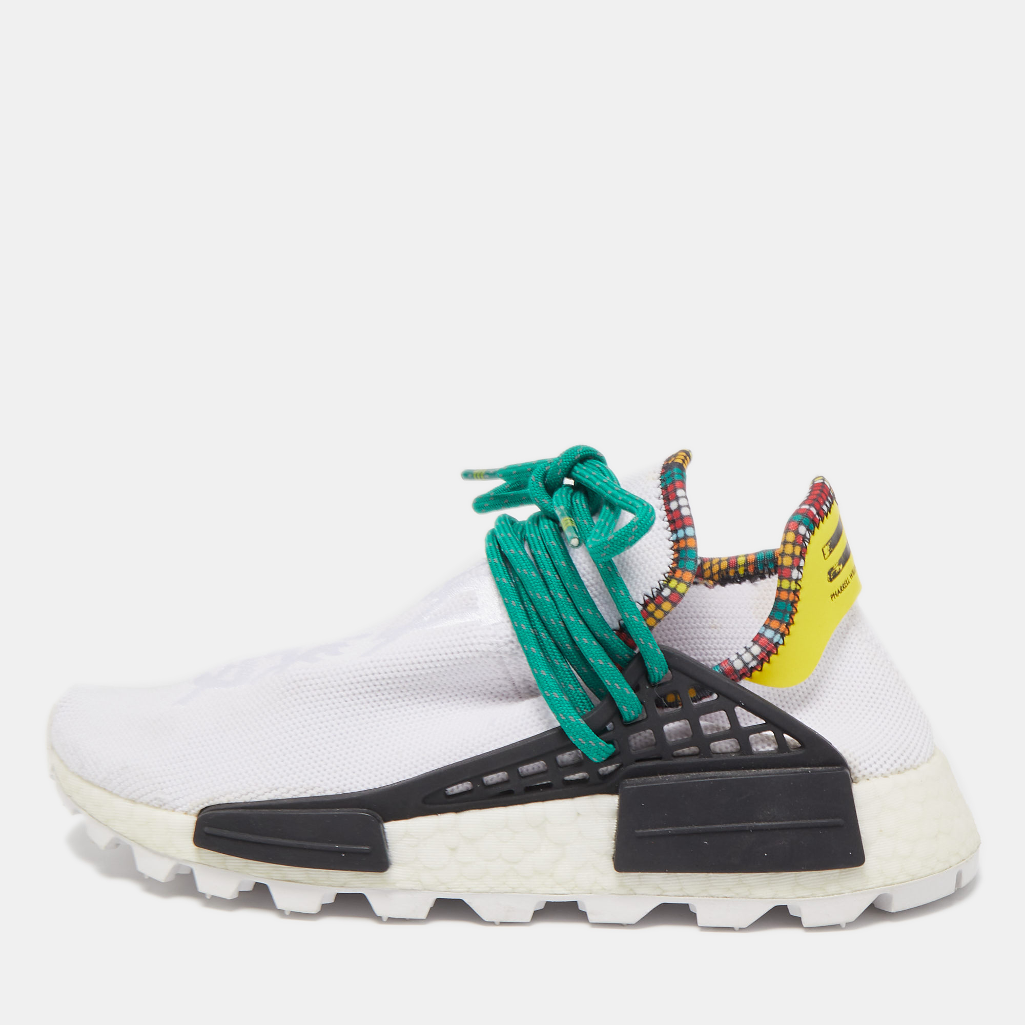 Pre-owned Adidas Originals Pharrell Williams X Adidas White Fabric Human Body Nmd Sneakers Size 37 1/3
