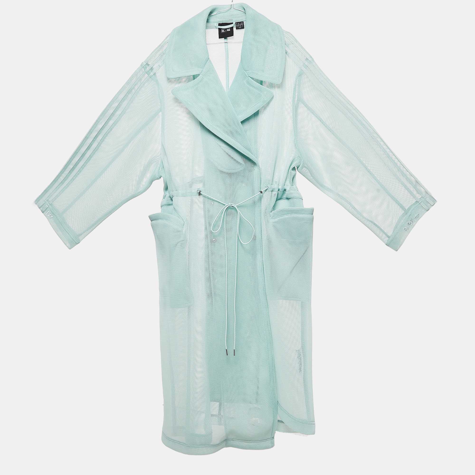 

Adidas X Ivy Park Green Mesh Trench Coat S