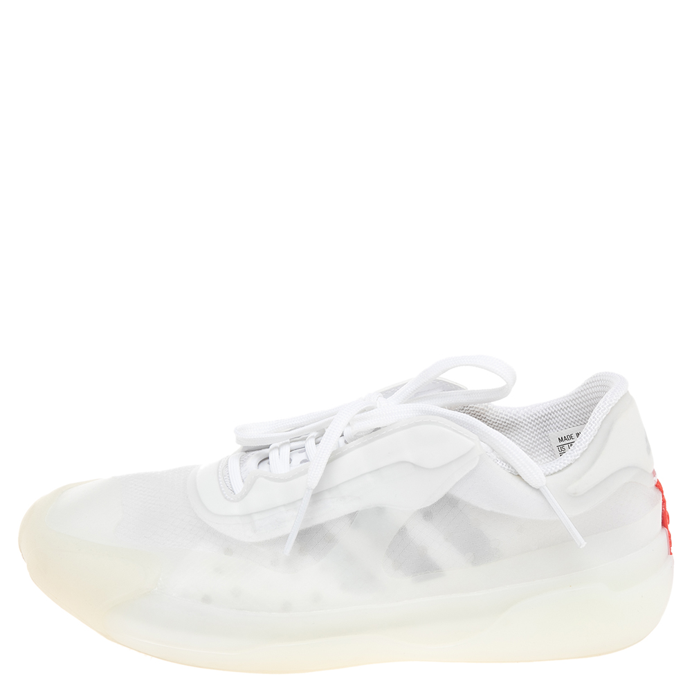

Adidas x Prada White Mesh A+P Luna Sneakers Size