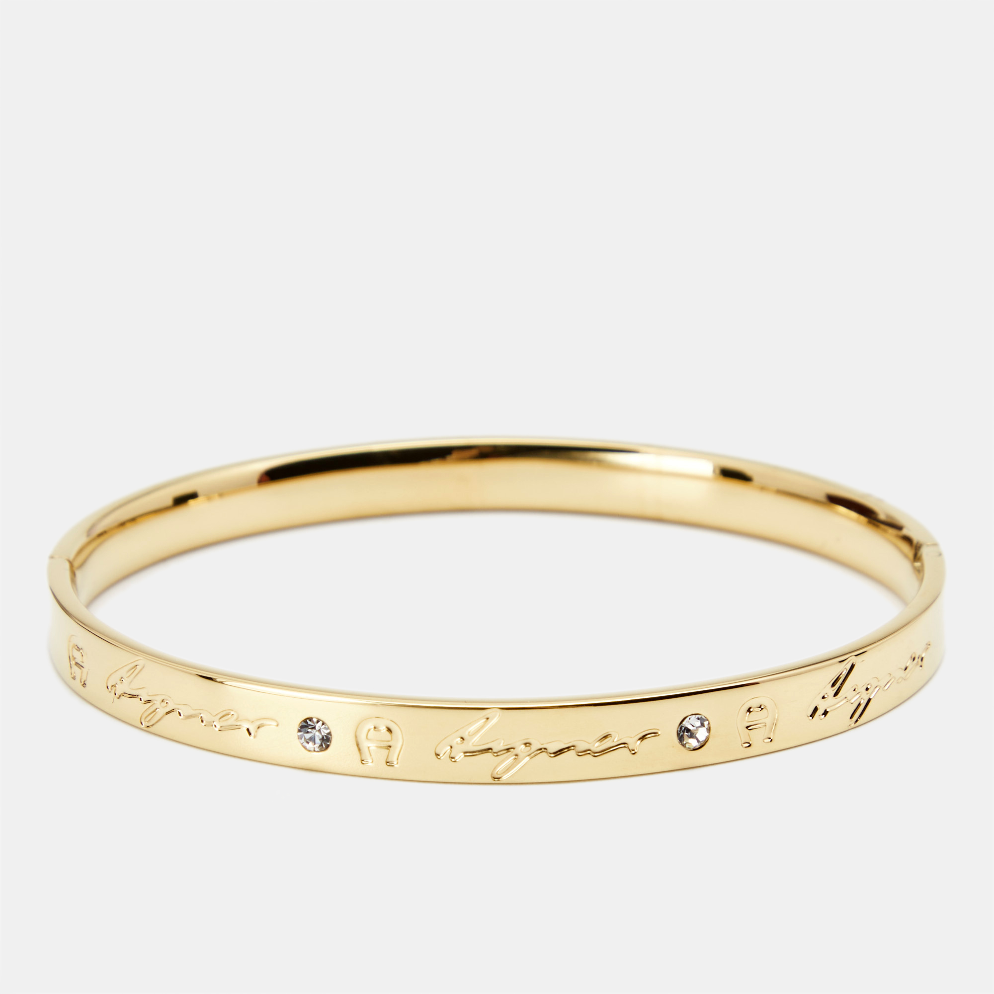 

Aigner Crystal Gold Plated Bangle Bracelet