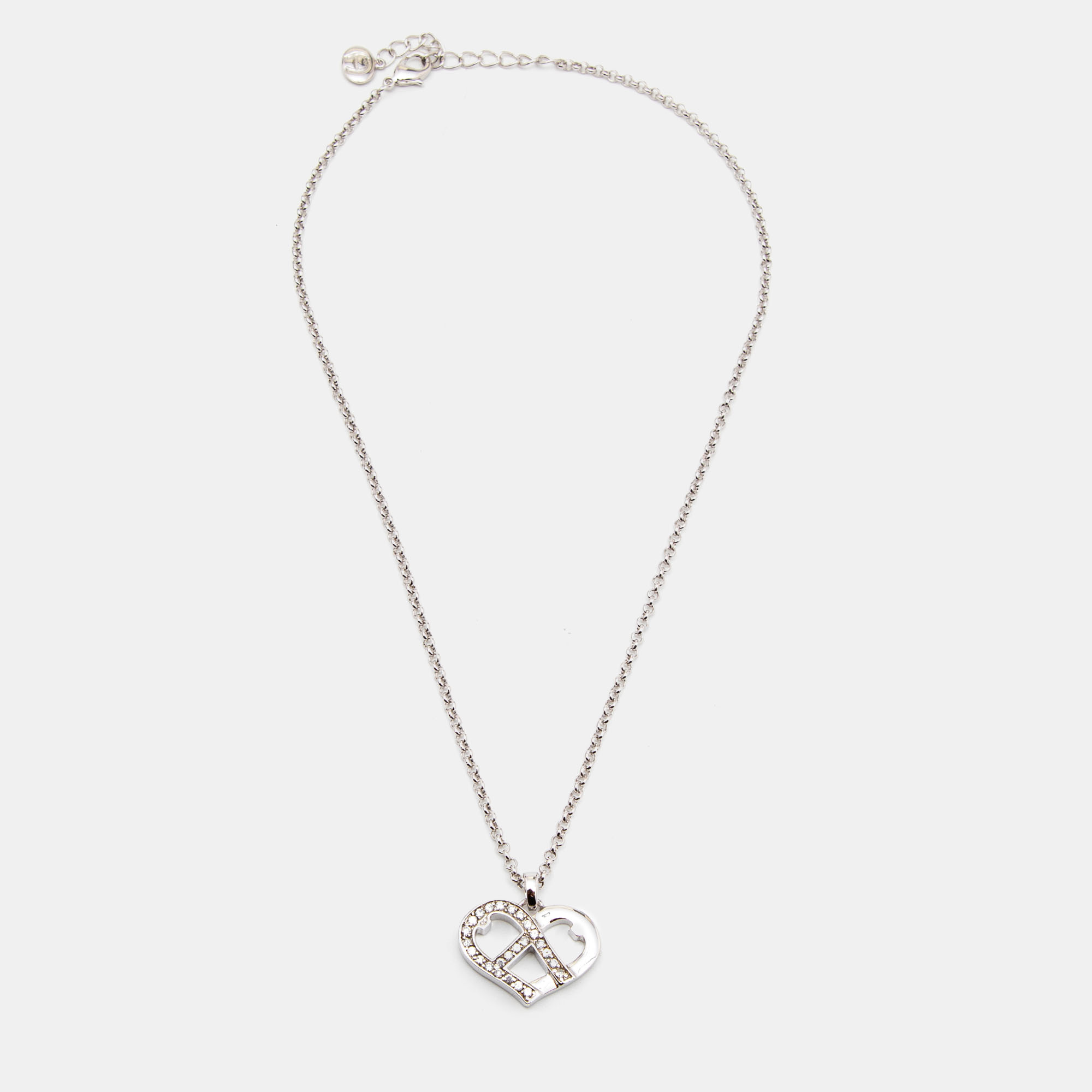 

Aigner Crystals Silver Tone Necklace Set with Bracelet