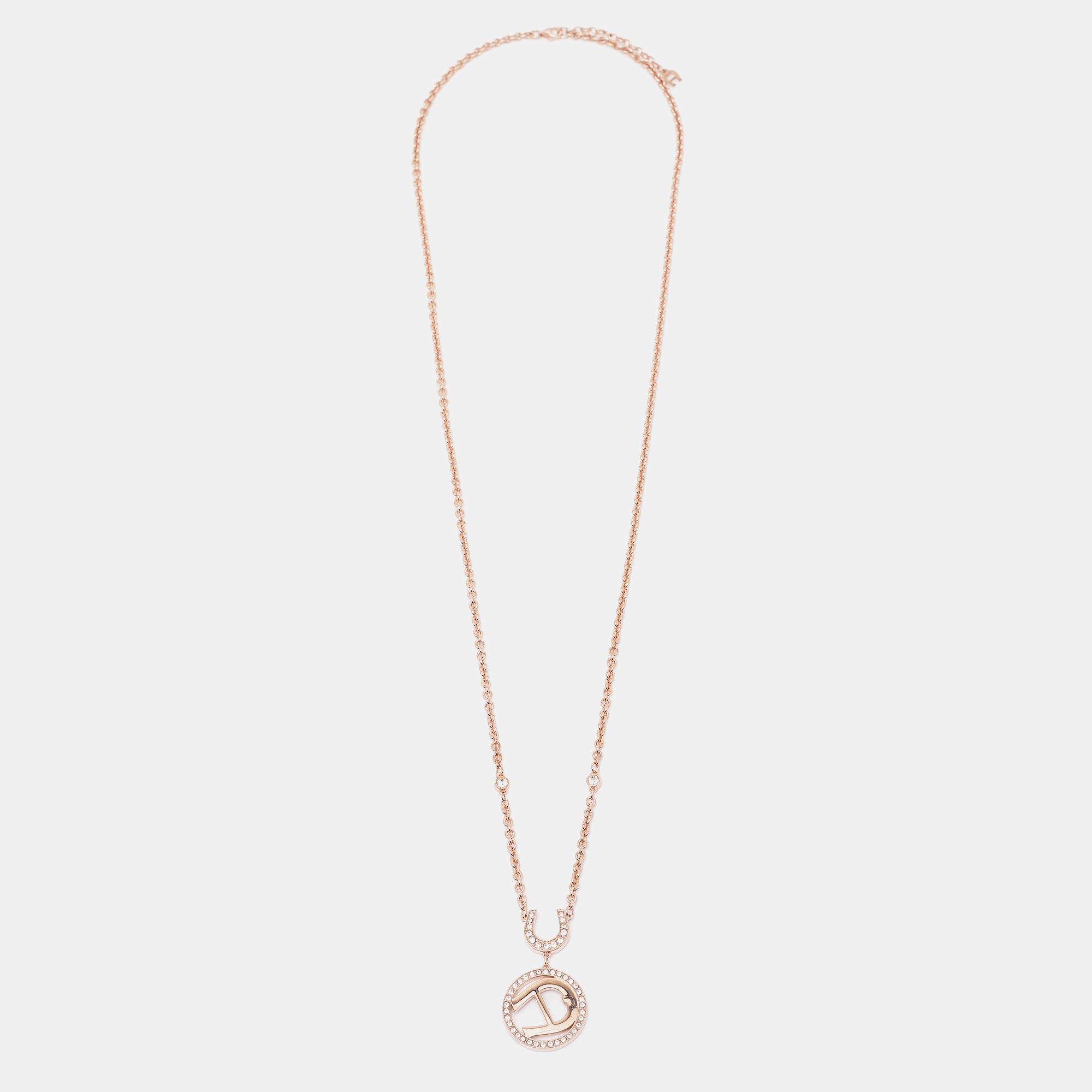 

Aigner Rose Gold Tone A Logo Pendant Necklace