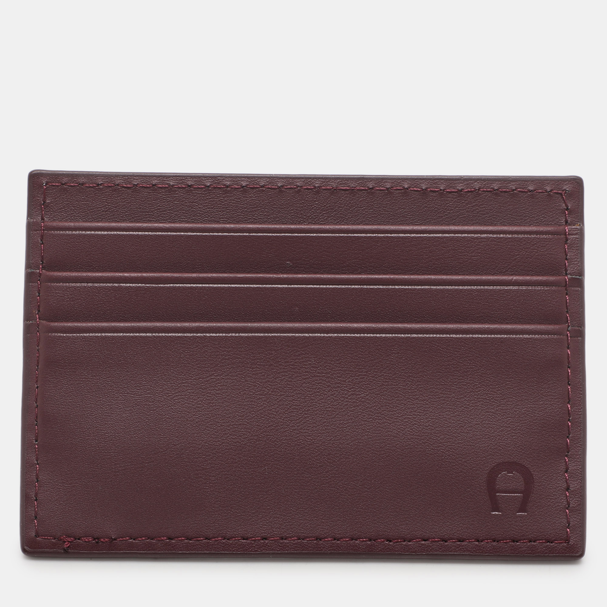 

Aigner Burgundy Leather Card Holder