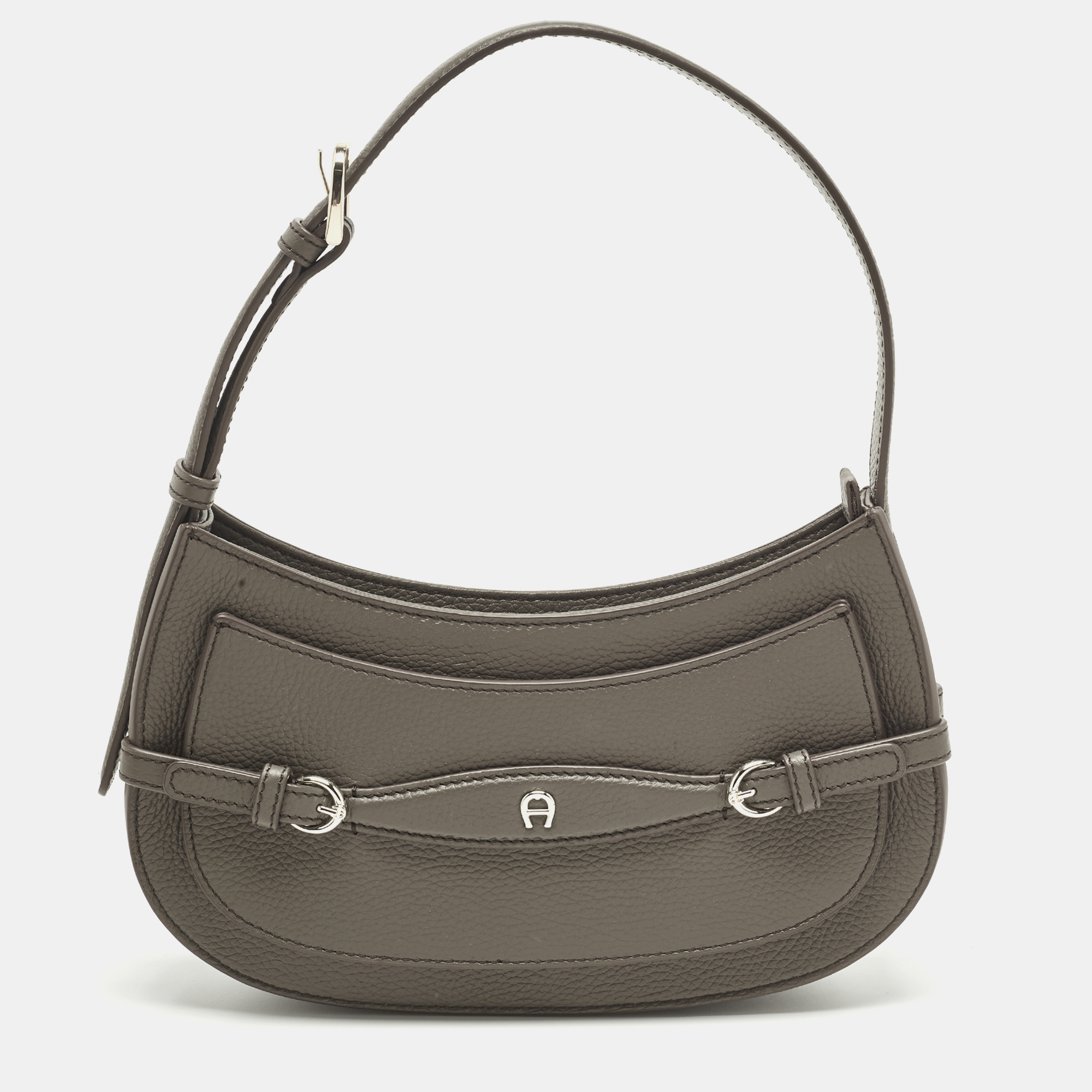 

Aigner Cavallo Mini Dark Grey Leather Shoulder Bag