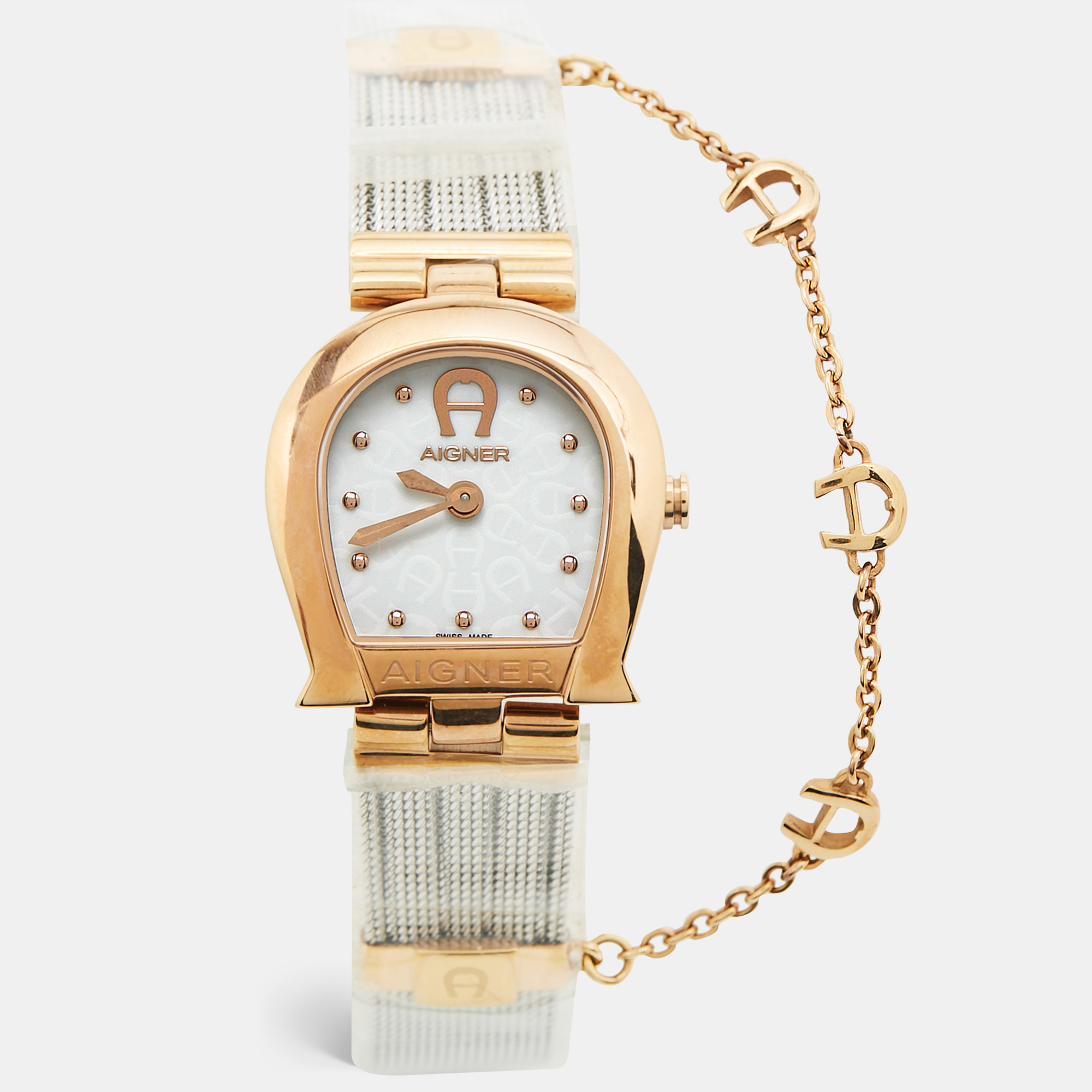

Aigner Mother of Pearl Two Tone Stainless Steel Cremona A115200 Women's Wristwatch, White