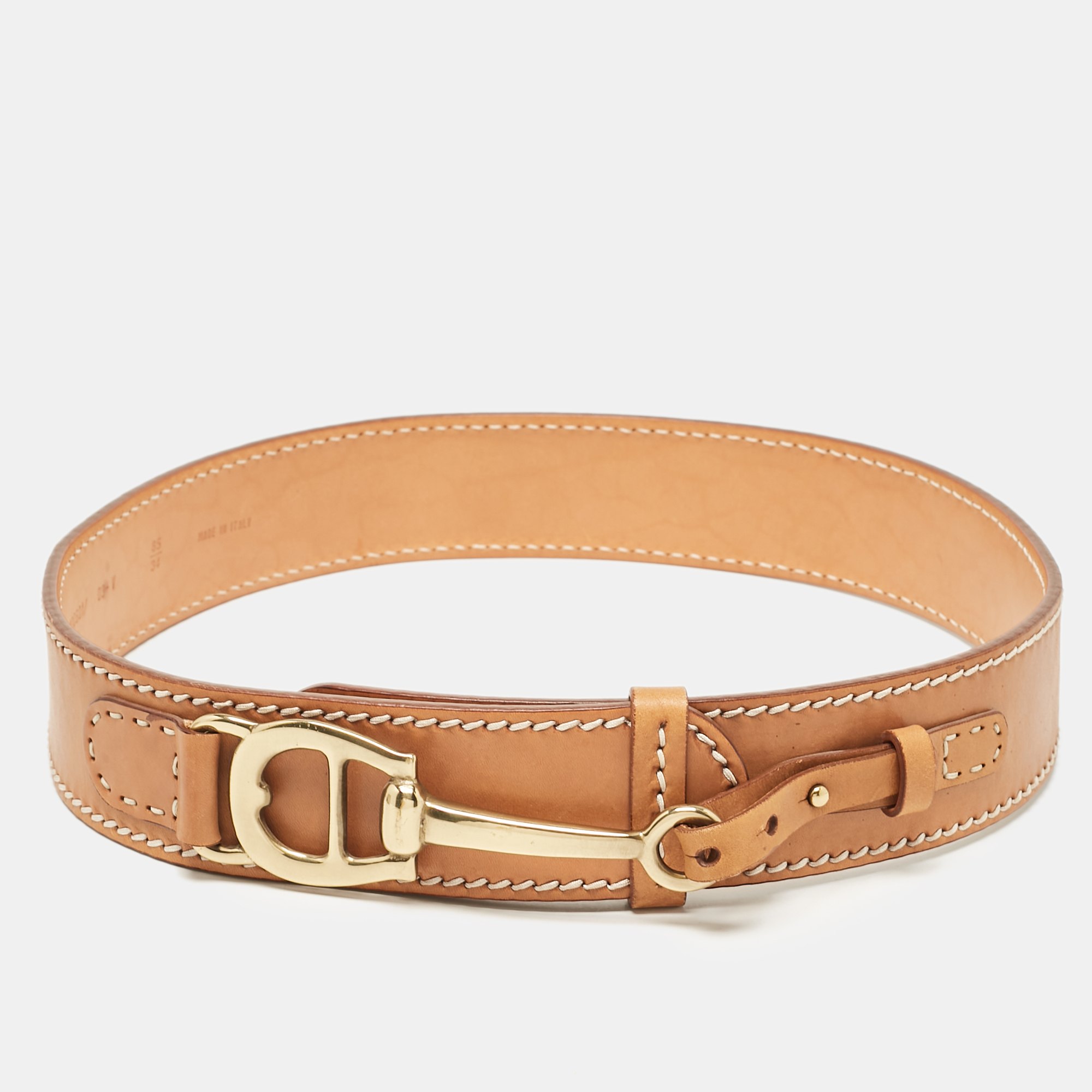 

Aigner Brown Leather Buckle Belt