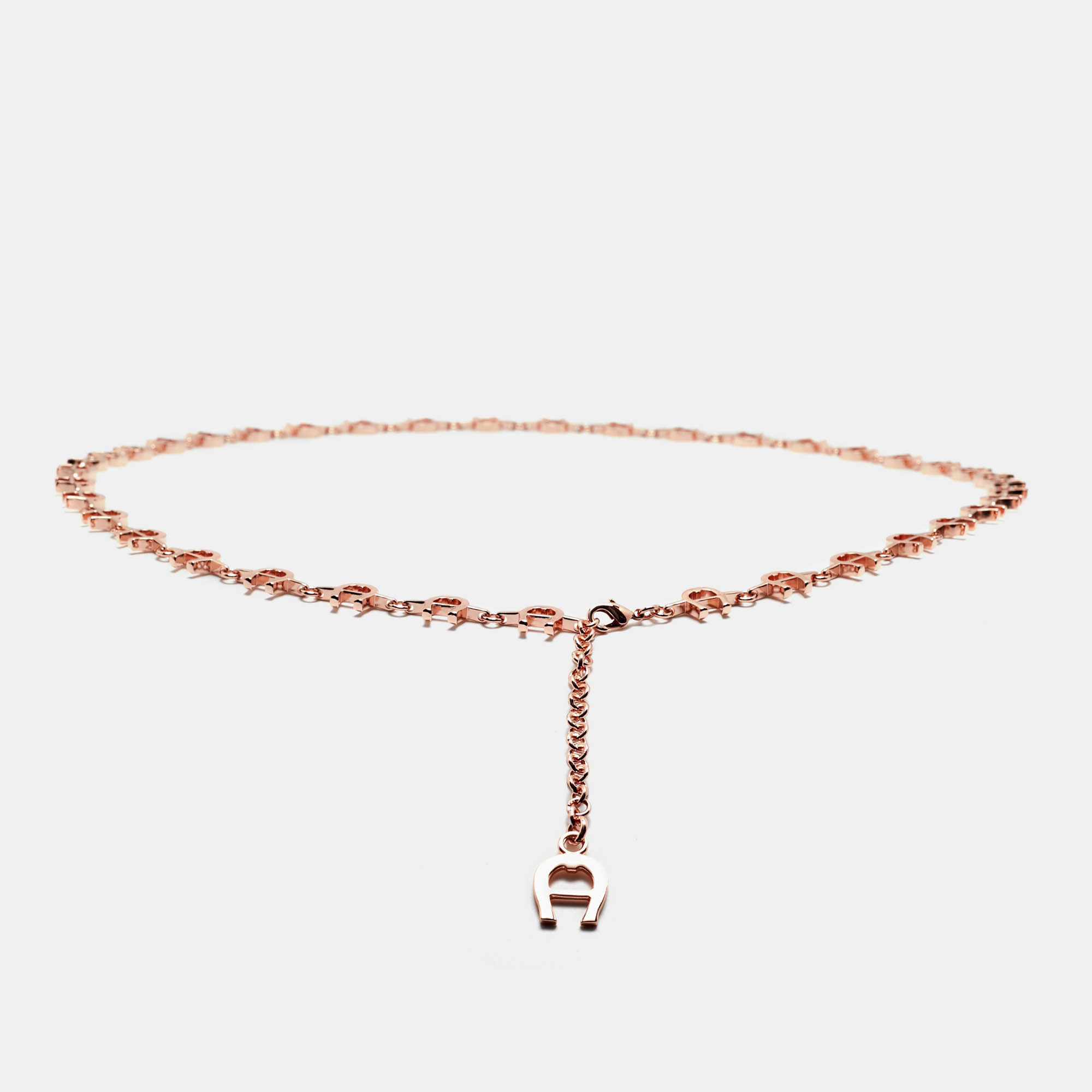 

Aigner Logo Pink Tone Metal Belt