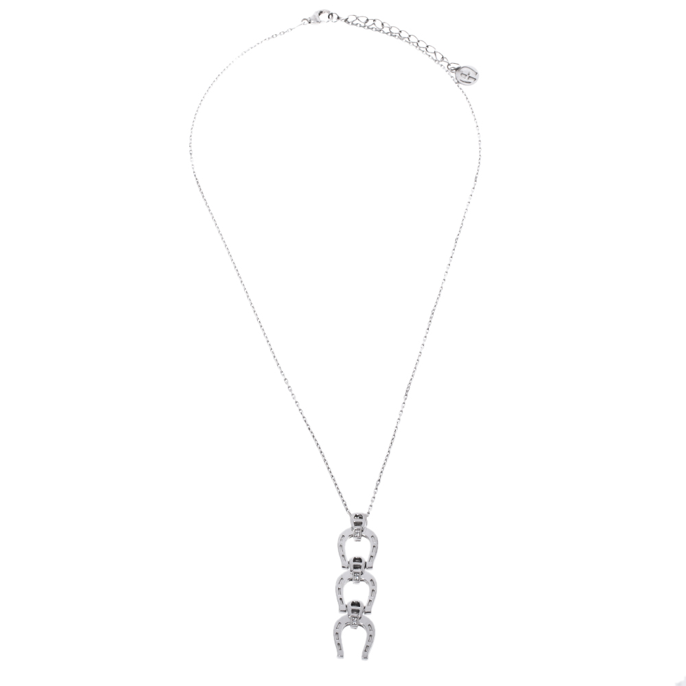 

Aigner Logo Silver Pendant Necklace