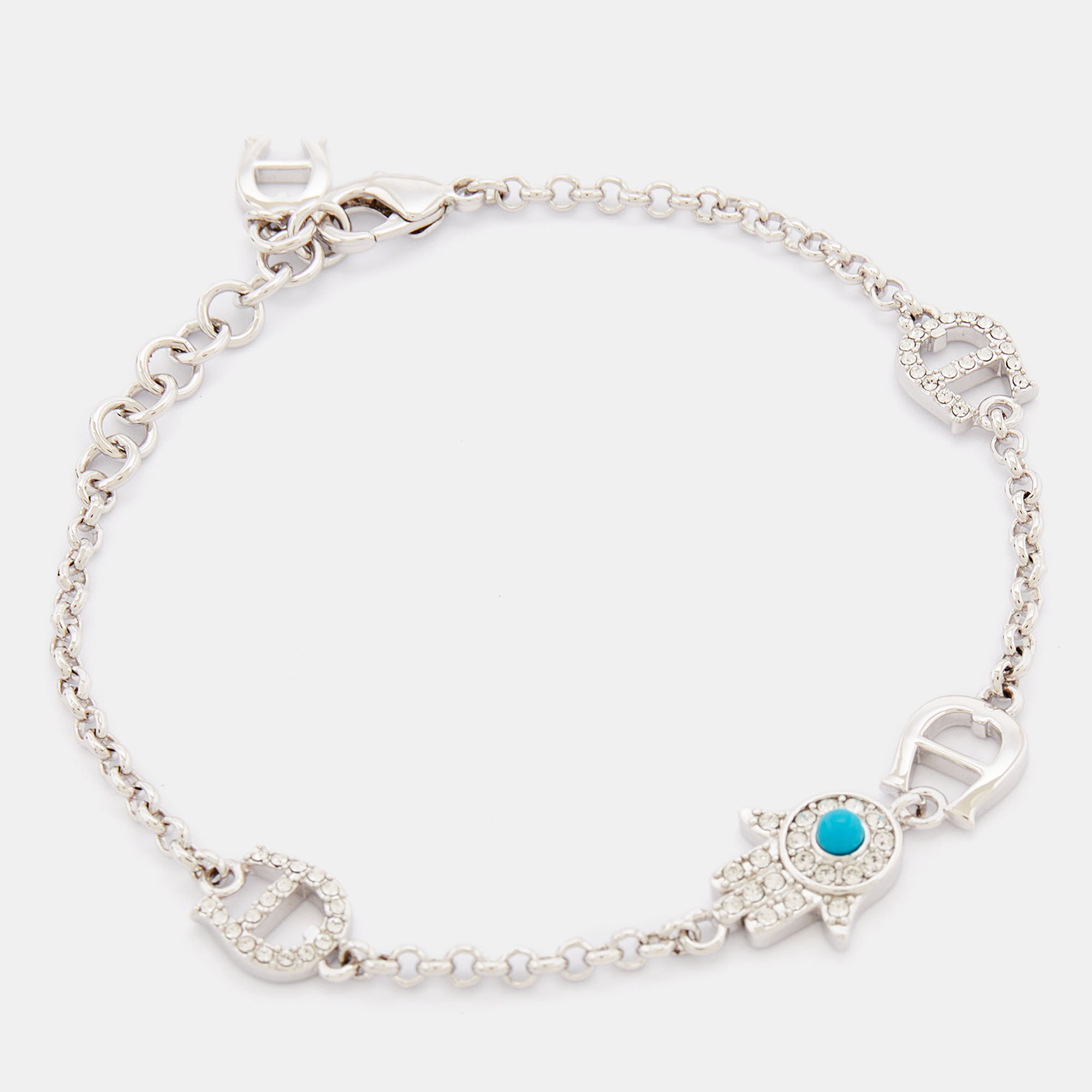 

Aigner Silver Tone Lucky Charm Chain Bracelet