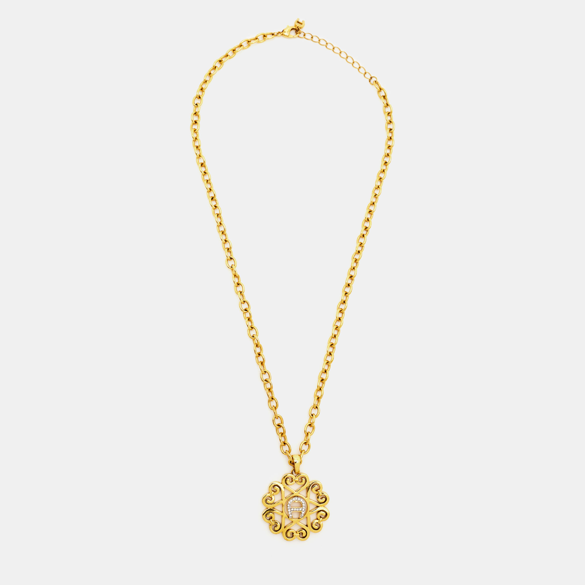 

Aigner Crystal Gold Tone Necklace