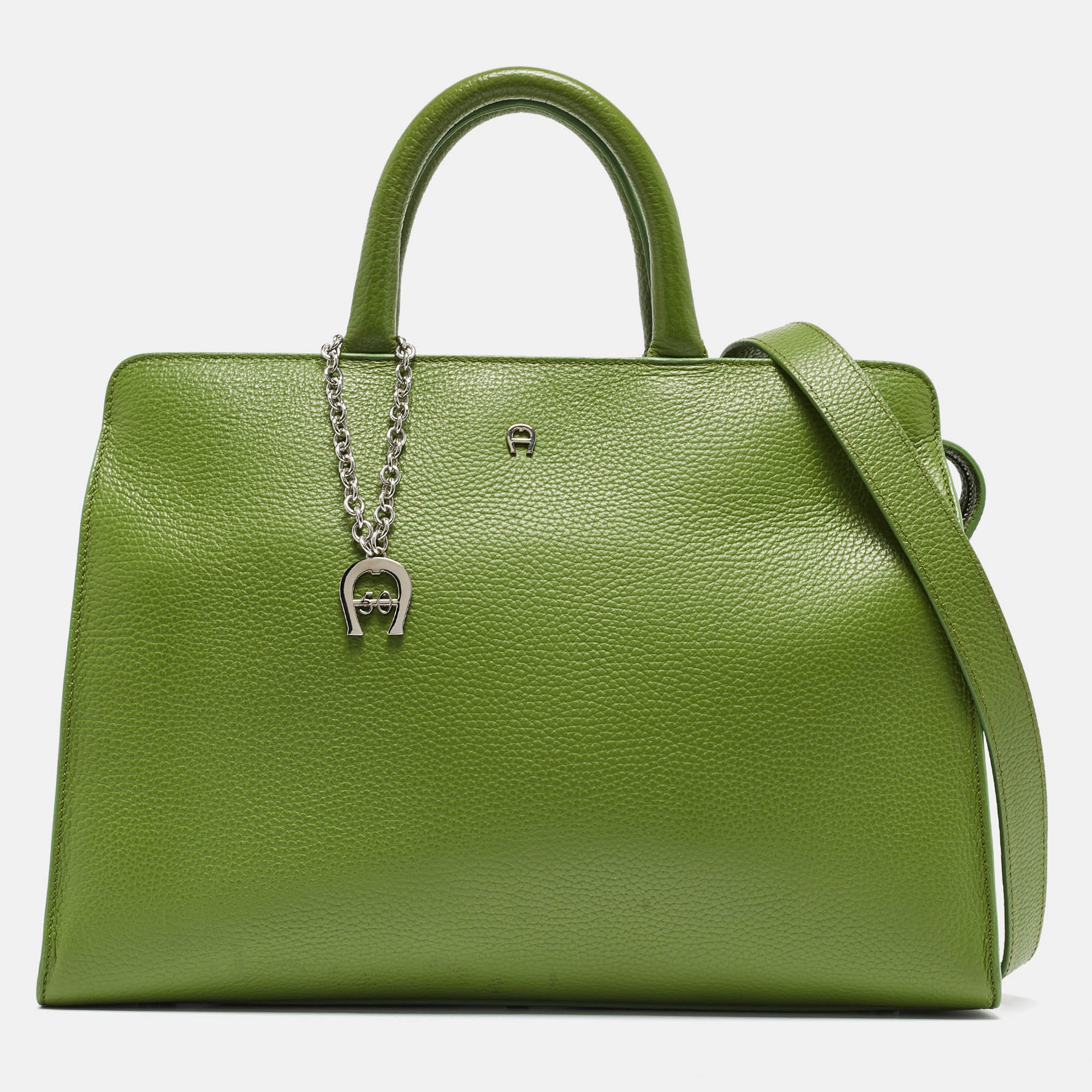 

Aigner Apple Green Leather  Cybill Tote