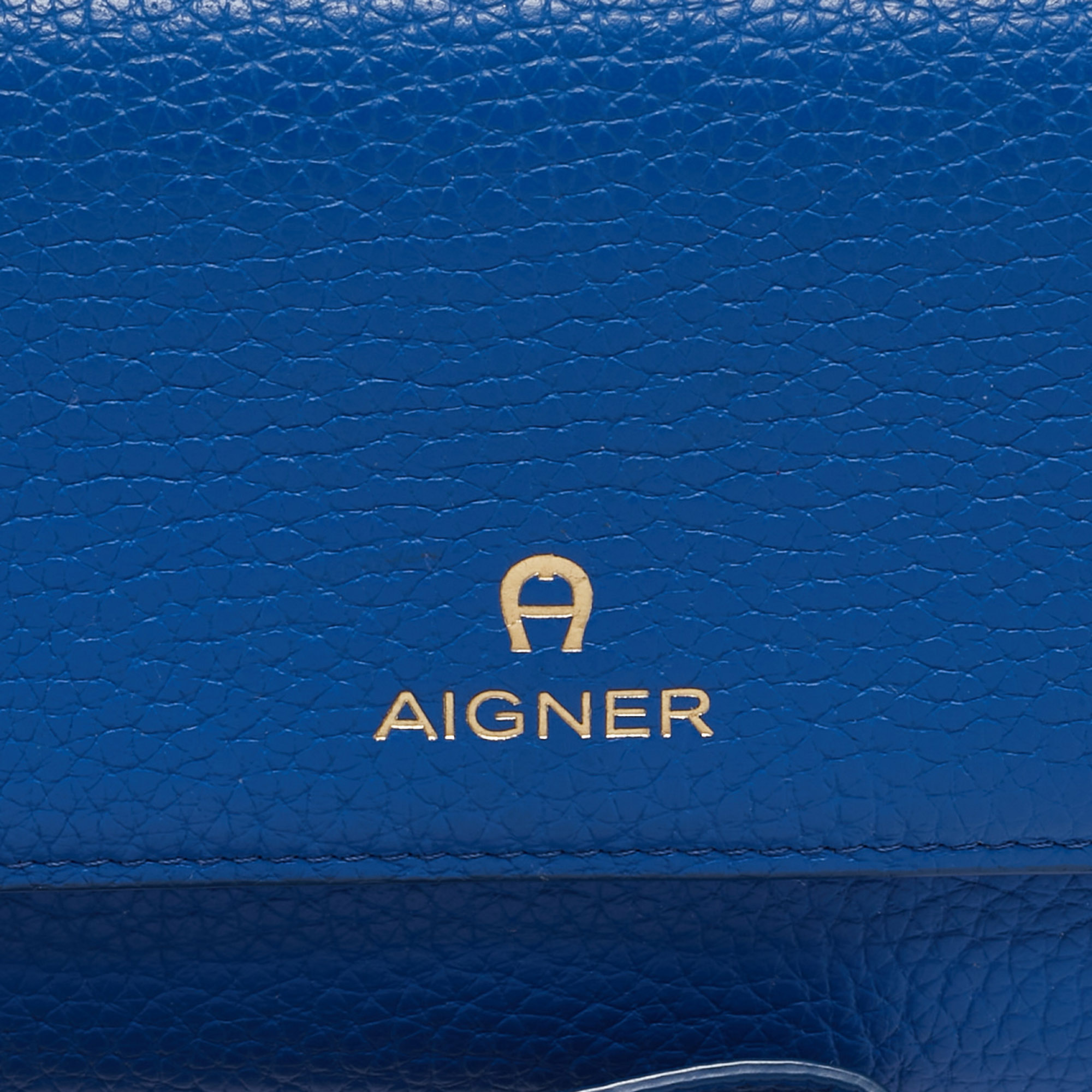 Aigner Blue Leather Wristlet Wallet 