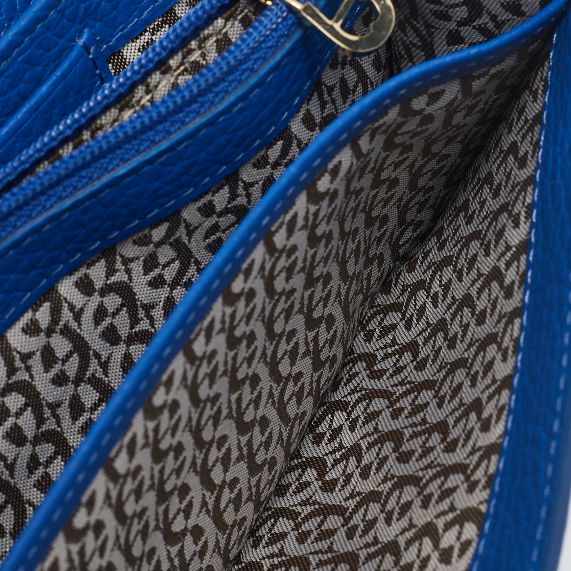 Aigner Blue Leather Wristlet Wallet 