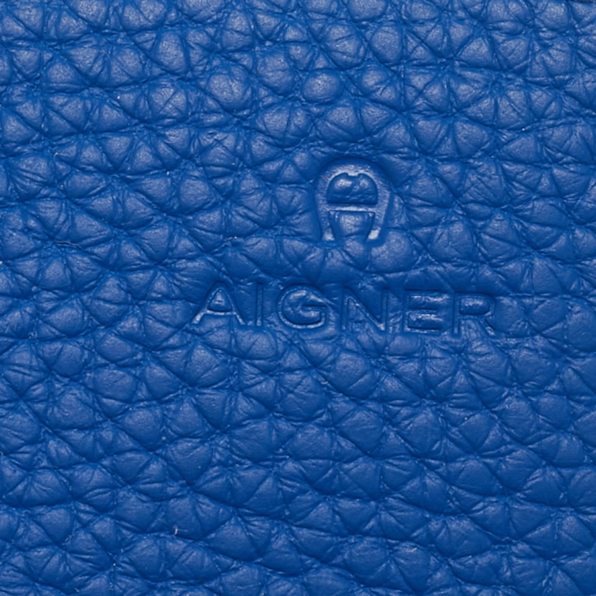 Aigner Blue Leather Wristlet Wallet 