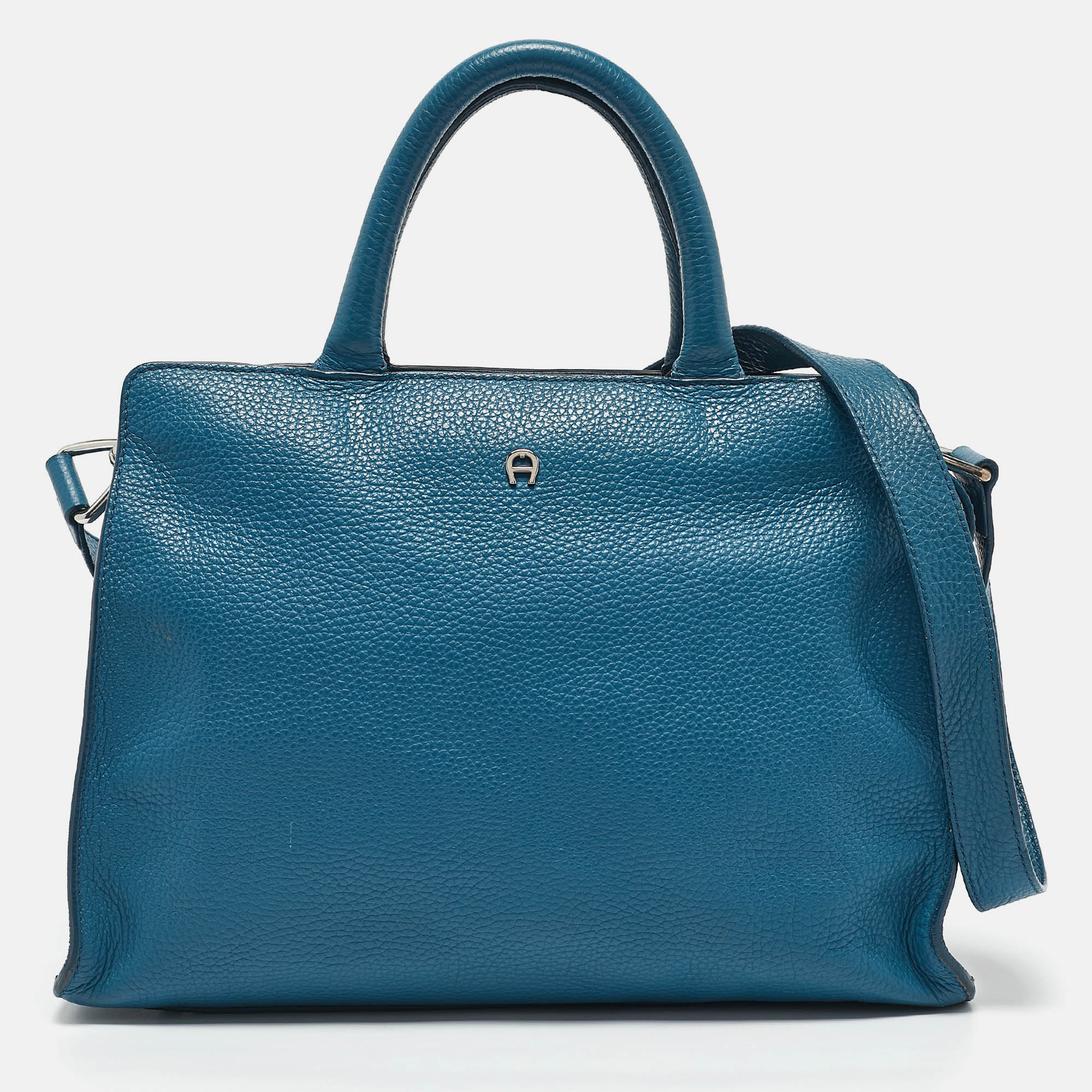 

Aigner Blue Leather Cybill Tote