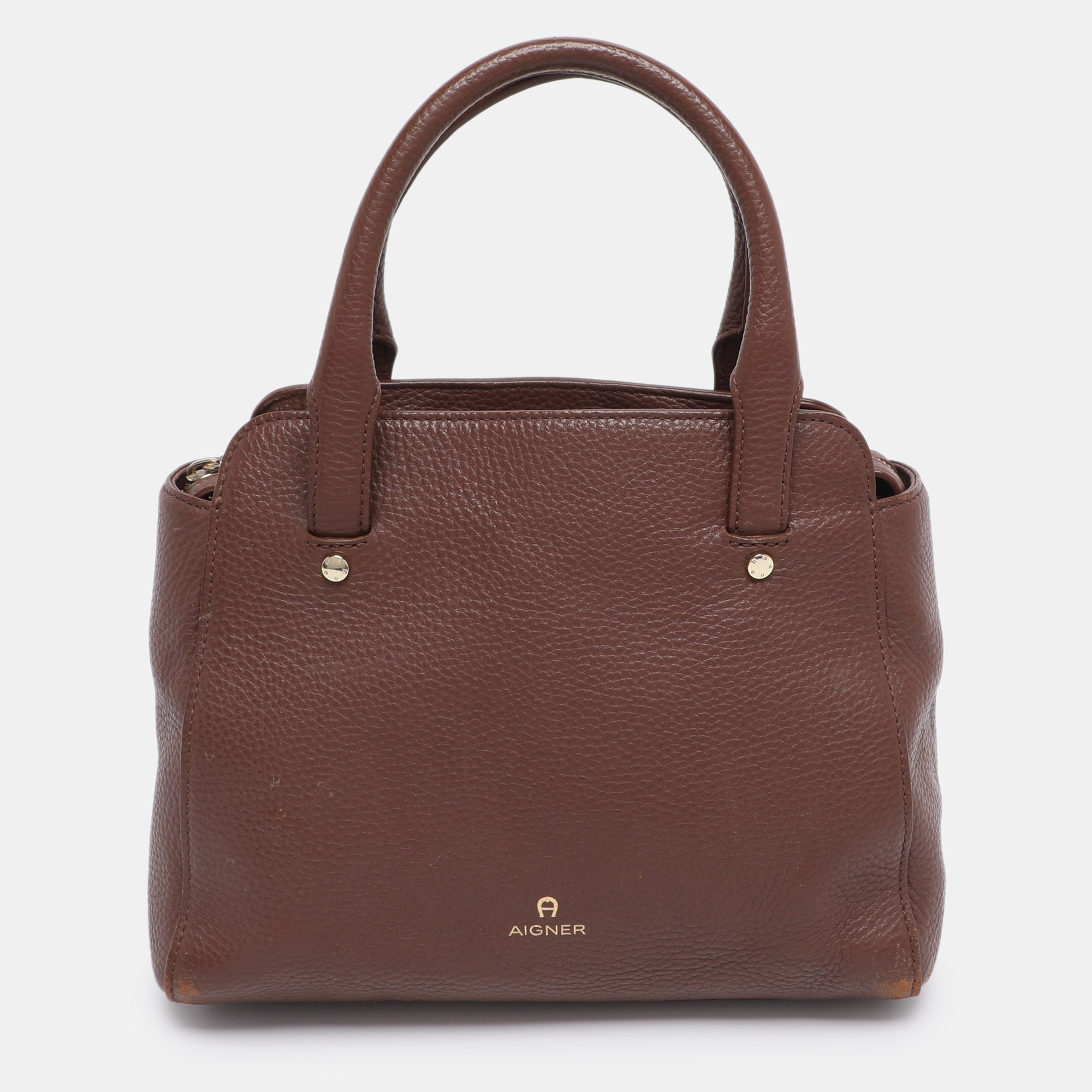 

Aigner Brown Leather Satchel