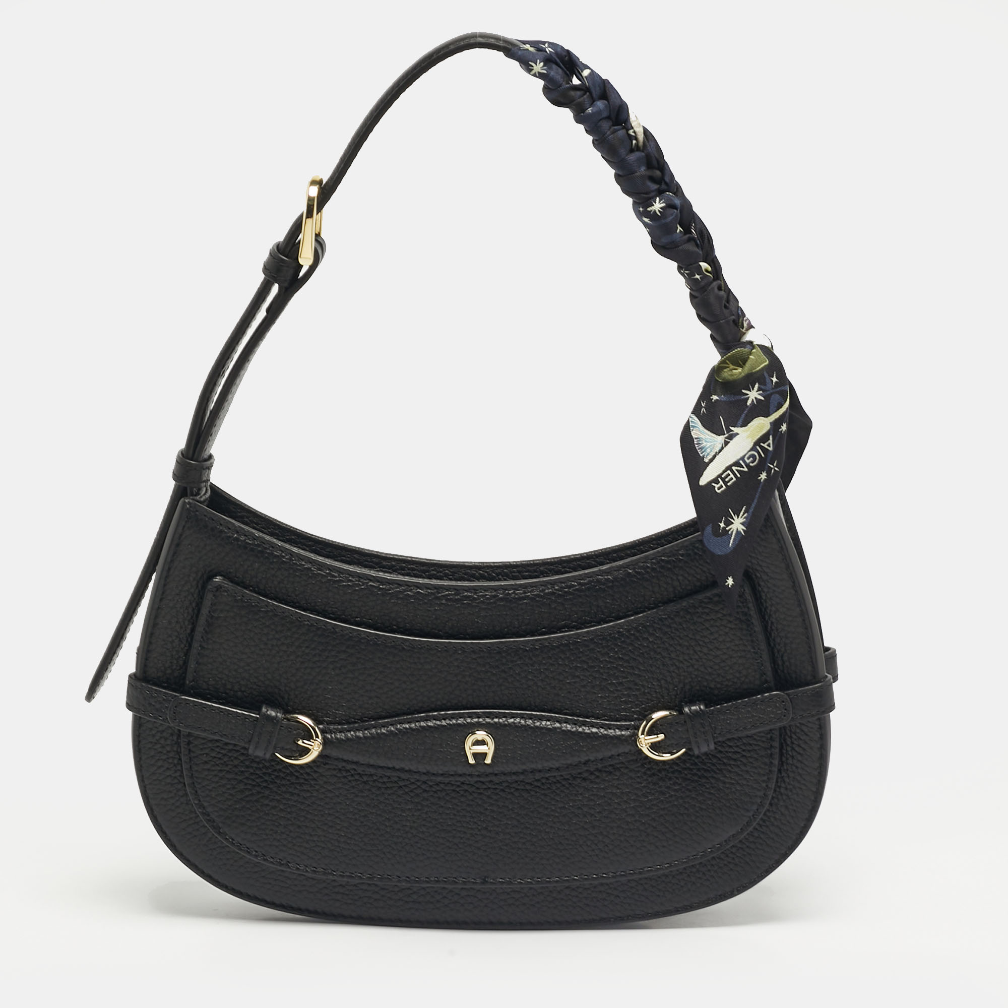 

Aigner Cavallo Mini Black Leather Shoulder Bag