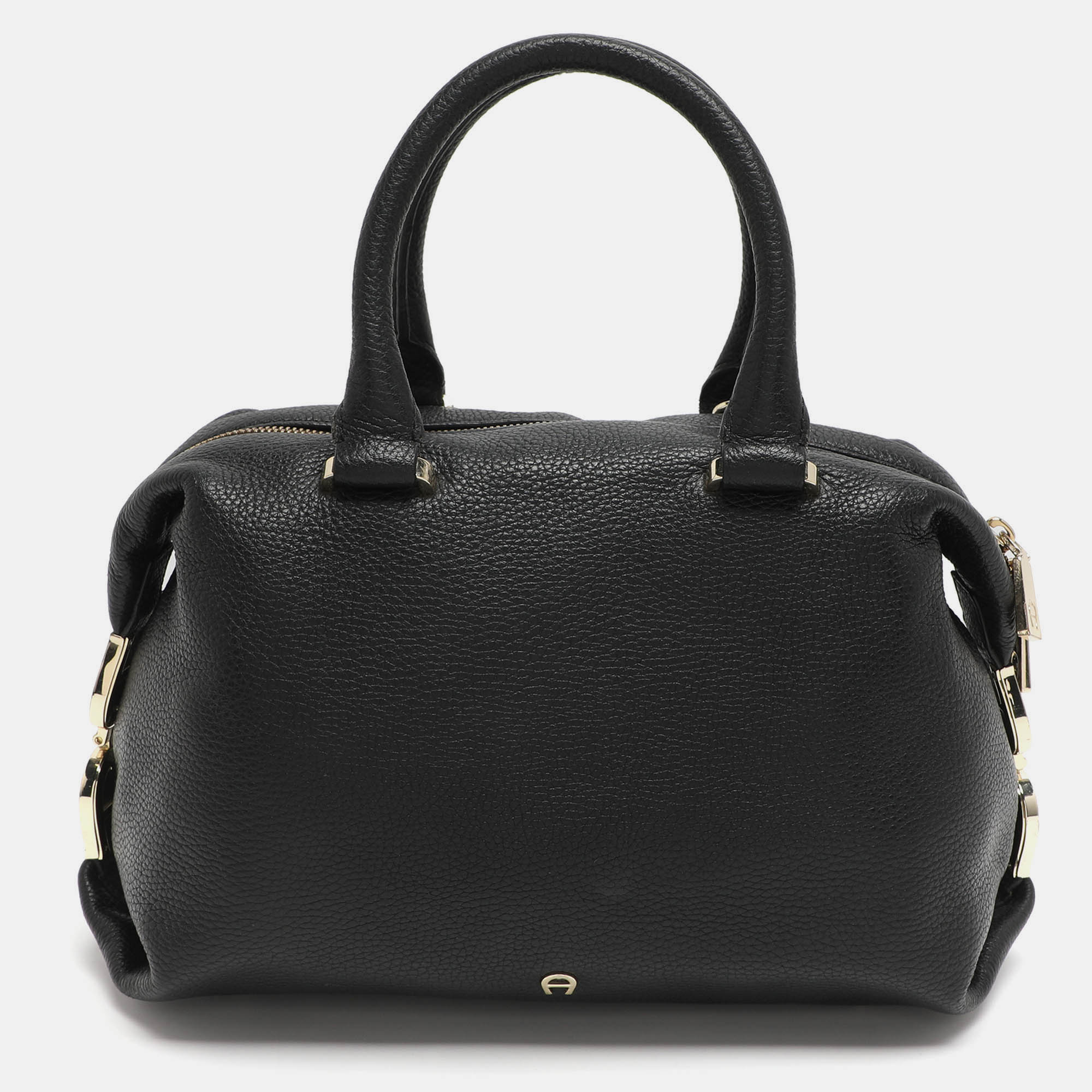 

Aigner Black Leather Satchel
