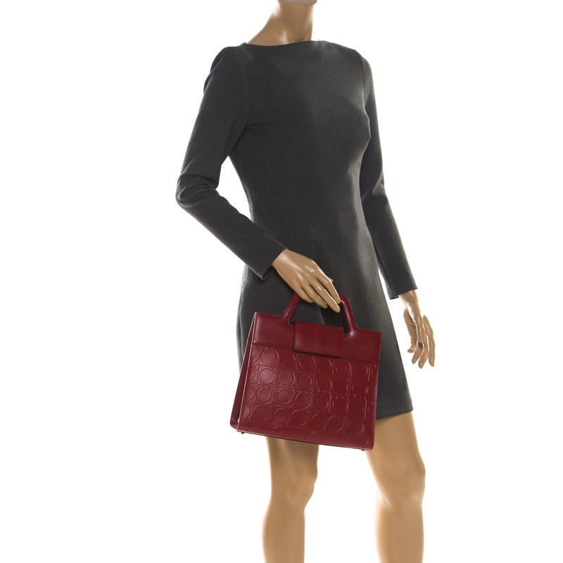 

Salvatore Ferragamo Red Leather Satchel