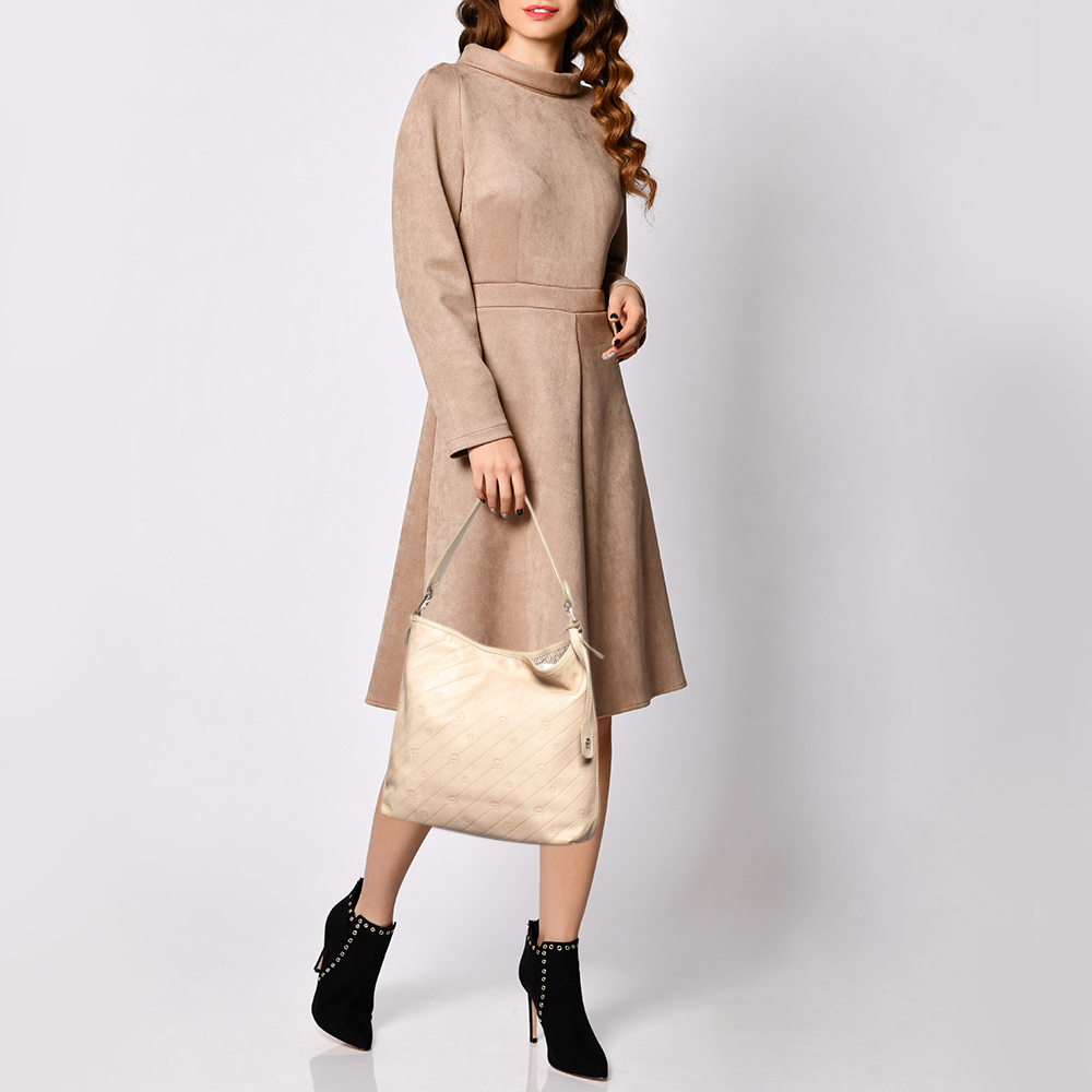 

Aigner Beige Leather Hobo