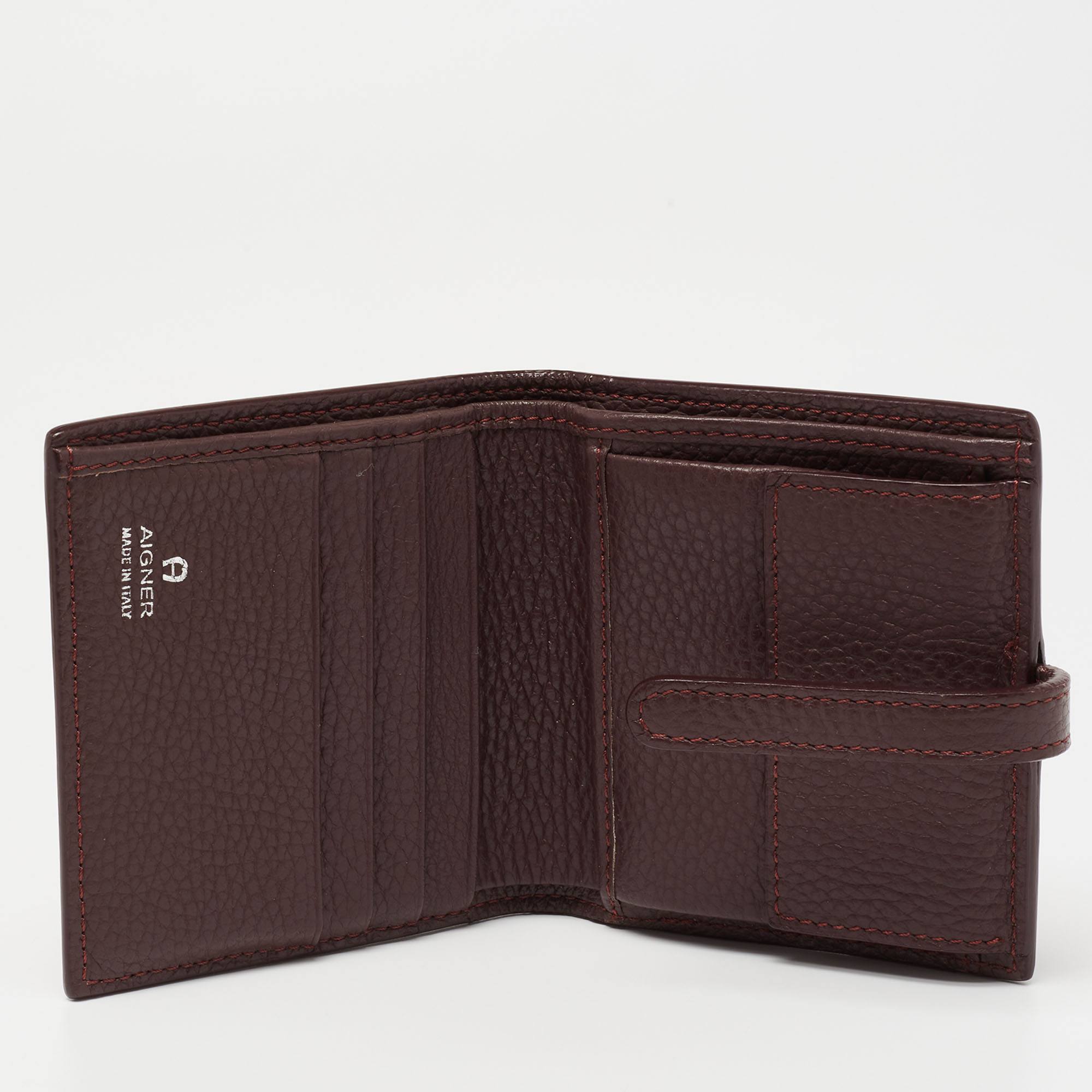 

Aigner Burgundy Leather Cybill Compact Wallet