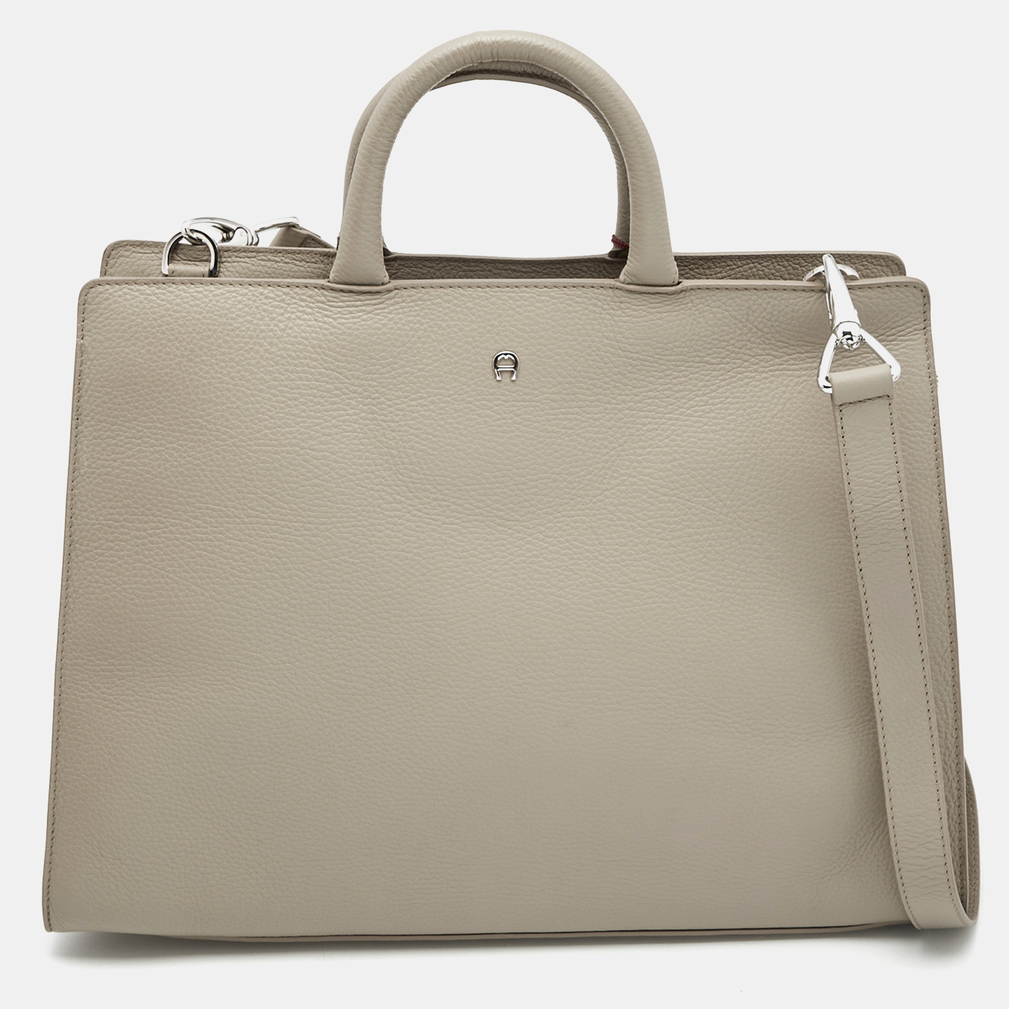 Pre-owned Aigner Beige Leather Large Cybill Tote
