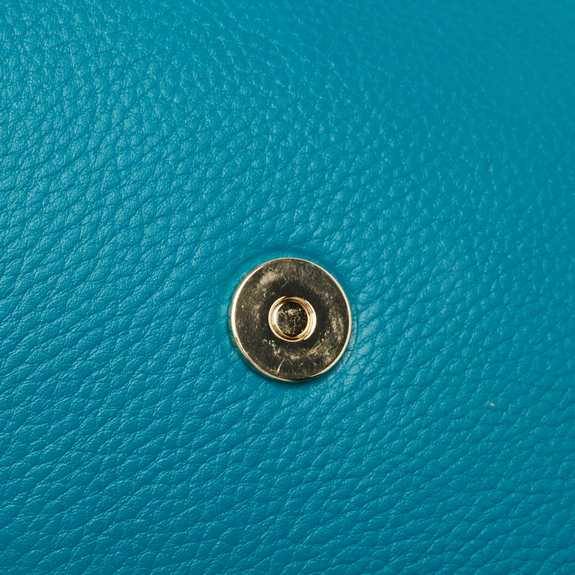 Aigner Green Leather Logo Flap Top Handle Bag 