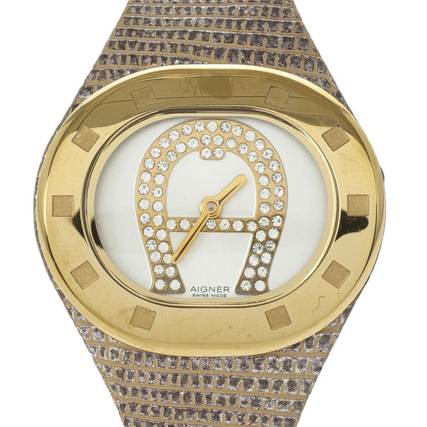 Aigner Gold Plated Stainless Steel Women Watch 34 MM