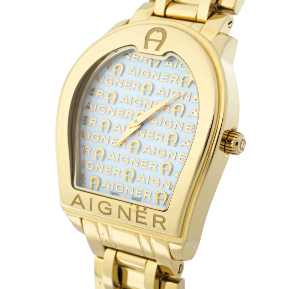 

Aigner White Mother of Pearl Gold Plated Stainless Steel Verona A48100 Women's Wristwatch