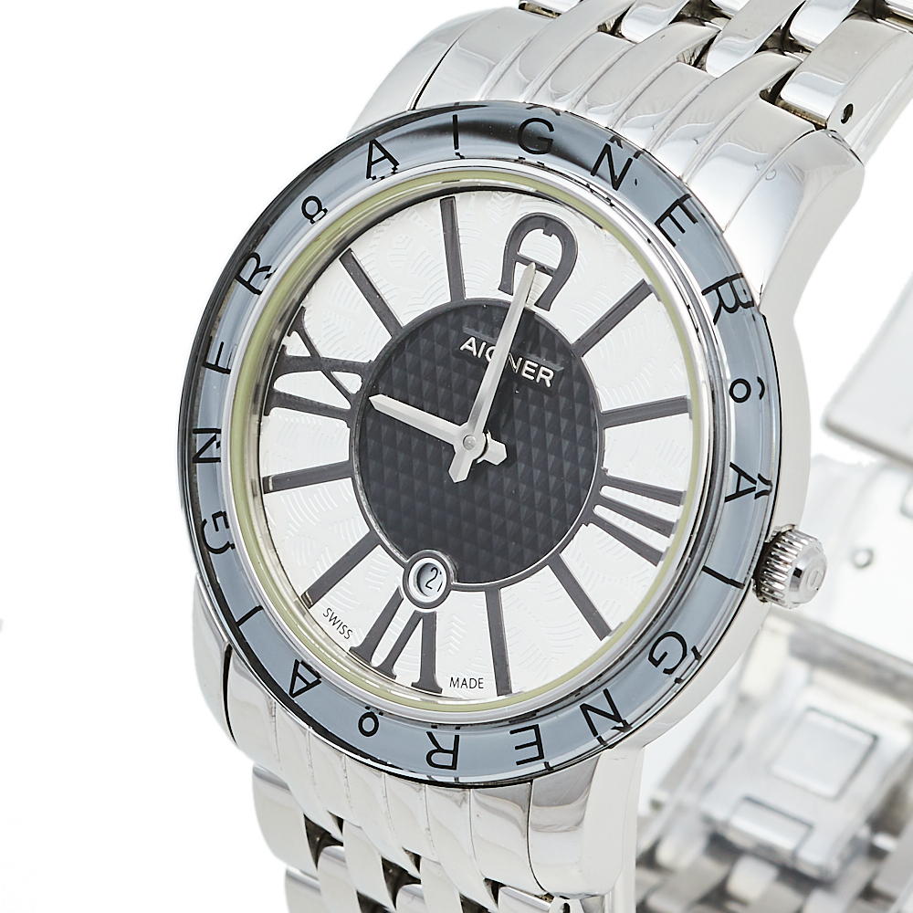 

Aigner Bicolor Stainless Steel Murano A35200 Quartz Women's Wristwatch, Silver