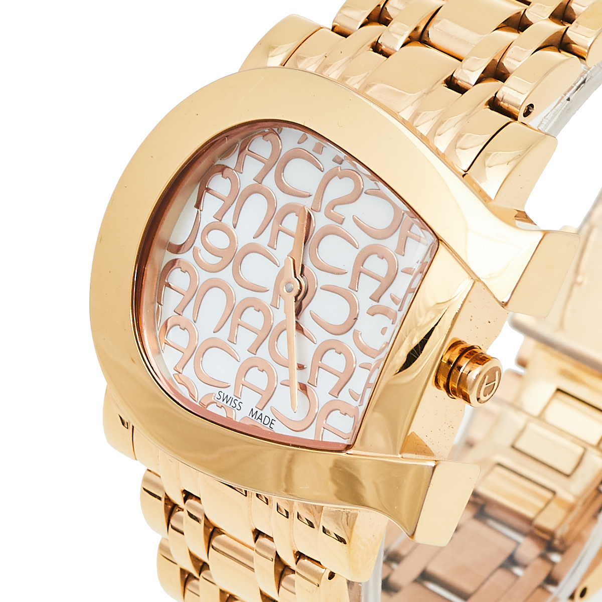 

Aigner Mother of Pearl Gold Plated Stainless Steel Genua Due A31600 Women's Wristwatch