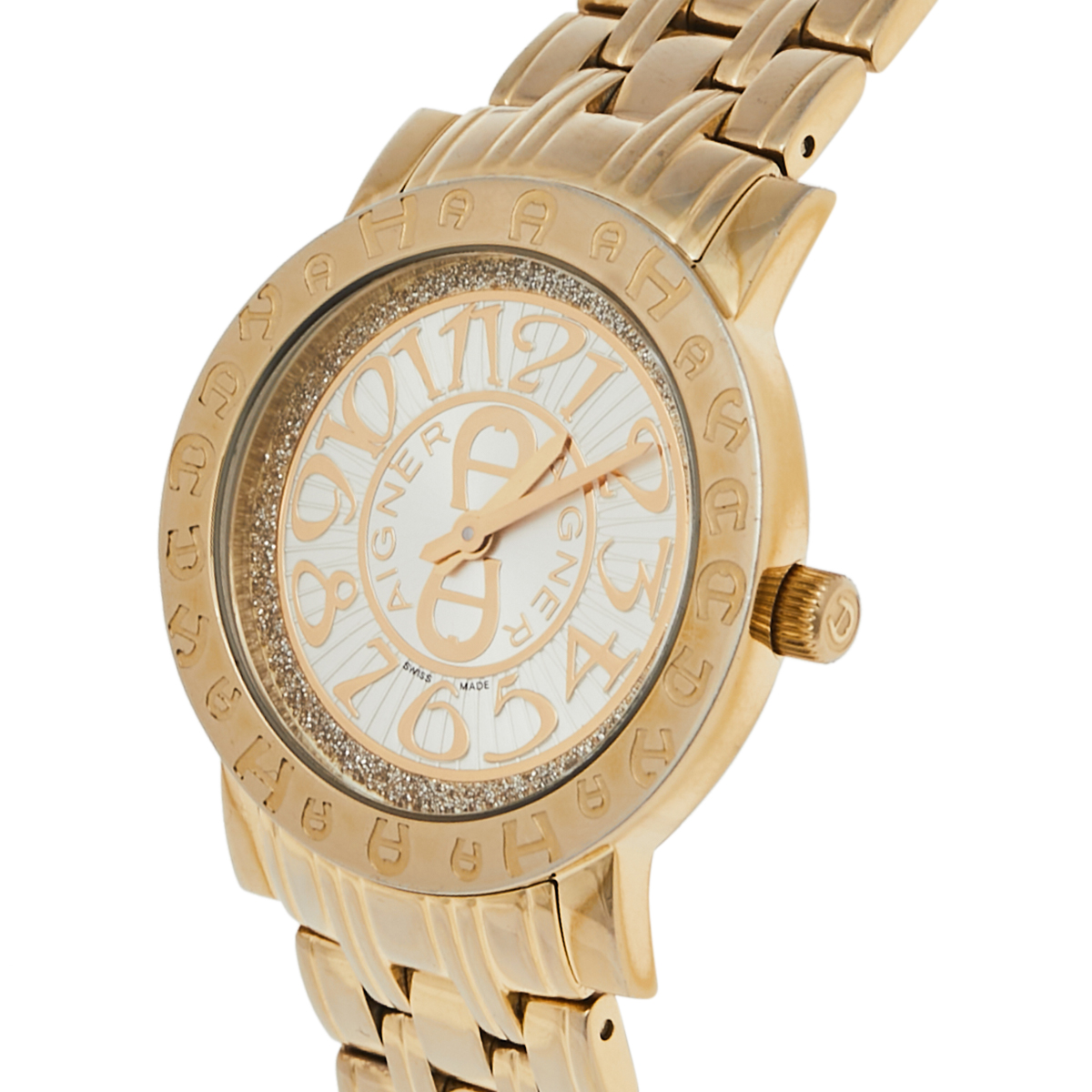 

Aigner Champagne Gold Plated Stainless Steel Cortina A26300 Women's Wristwatch